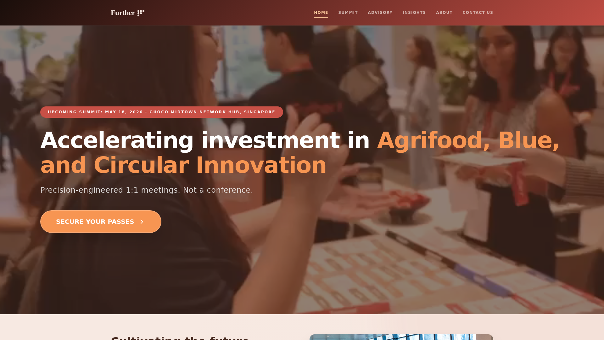 website screenshot of https://further-summit.com/