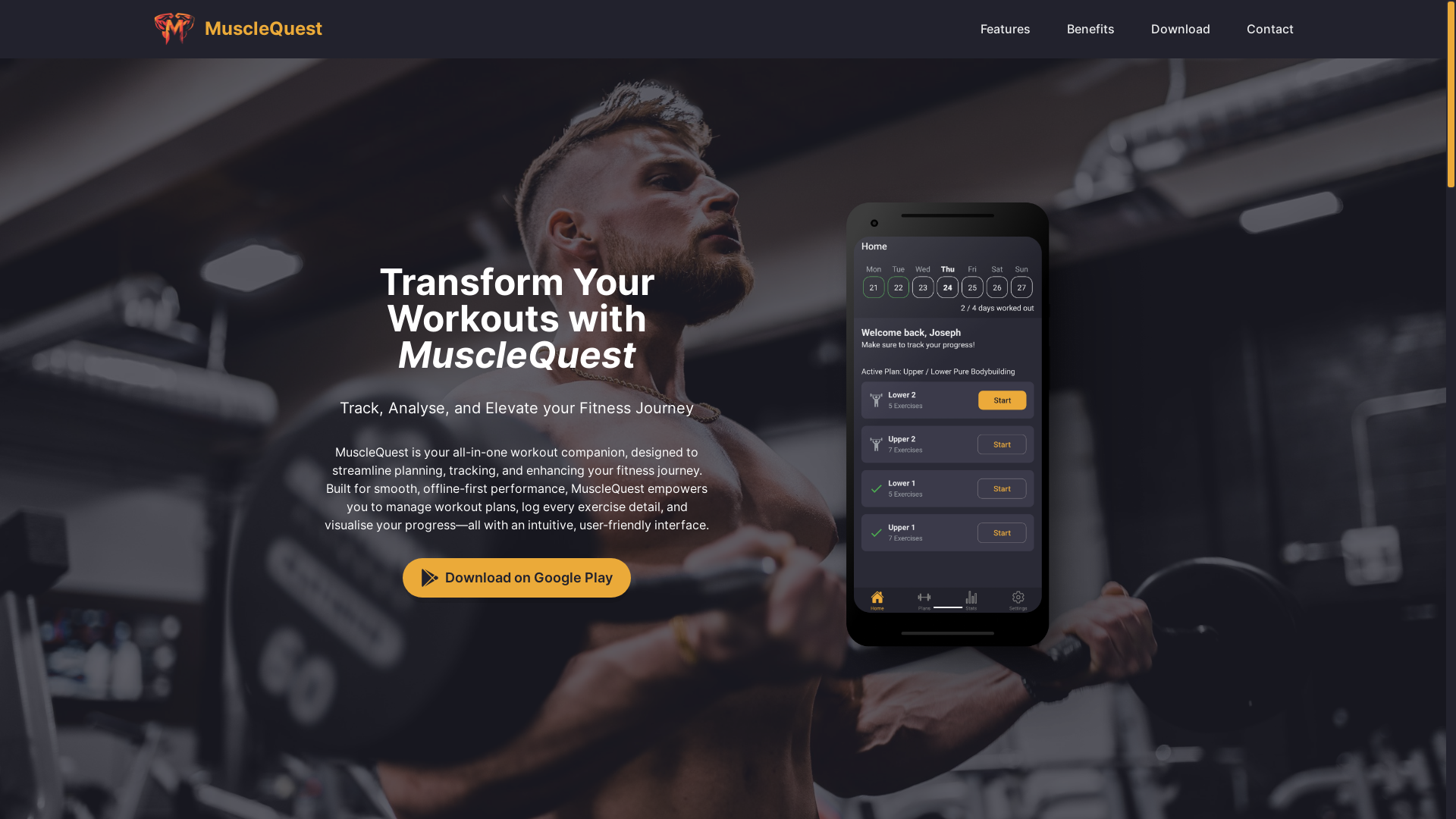 website screenshot of https://musclequest-app.pages.dev/