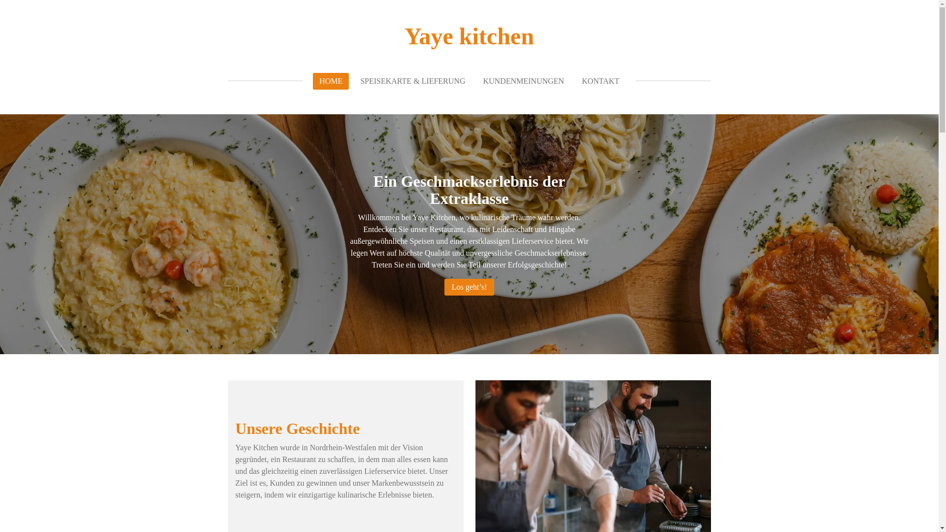 website screenshot of https://yayekitchen.com/
