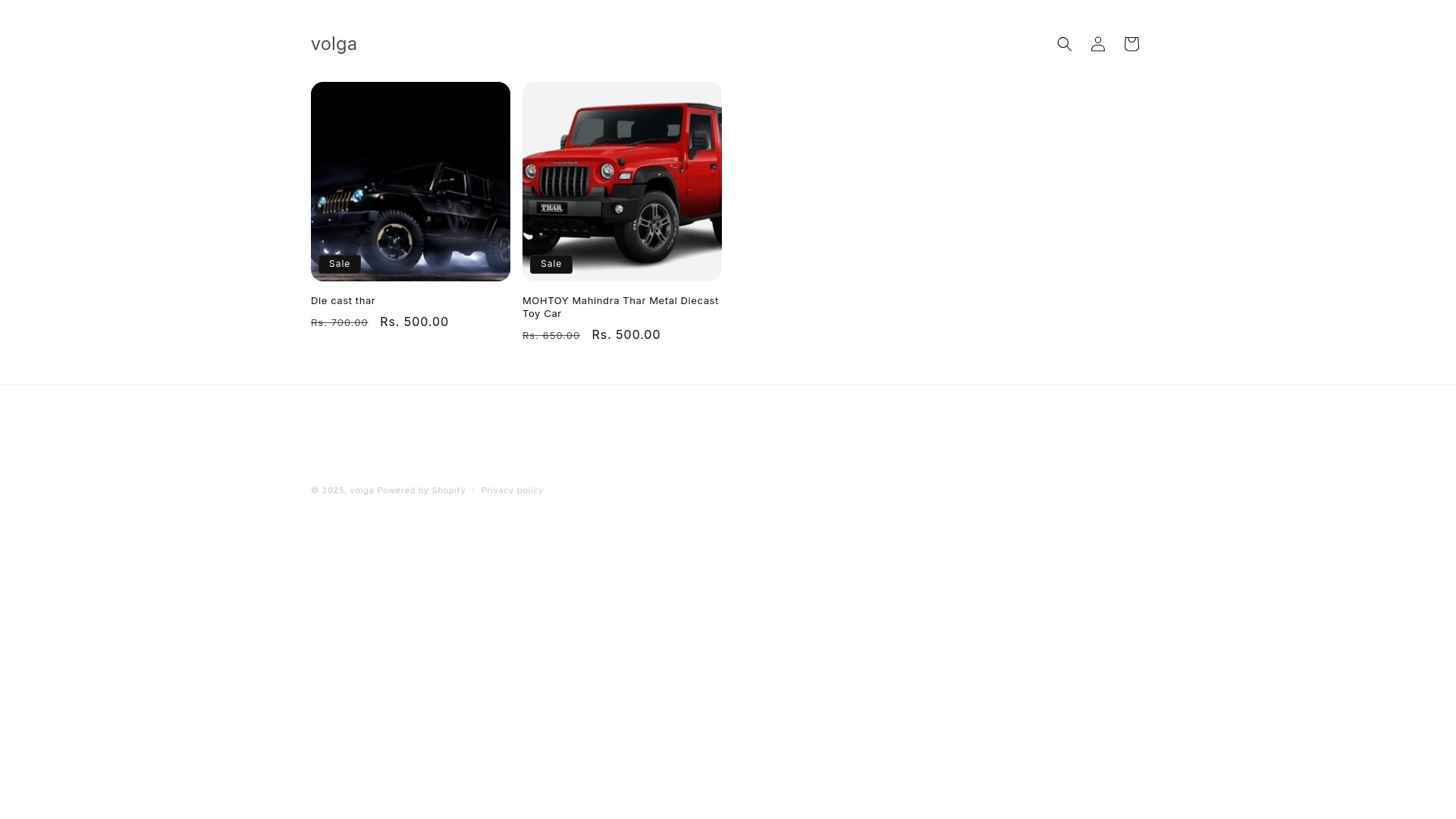 website screenshot of https://volgamart.in/