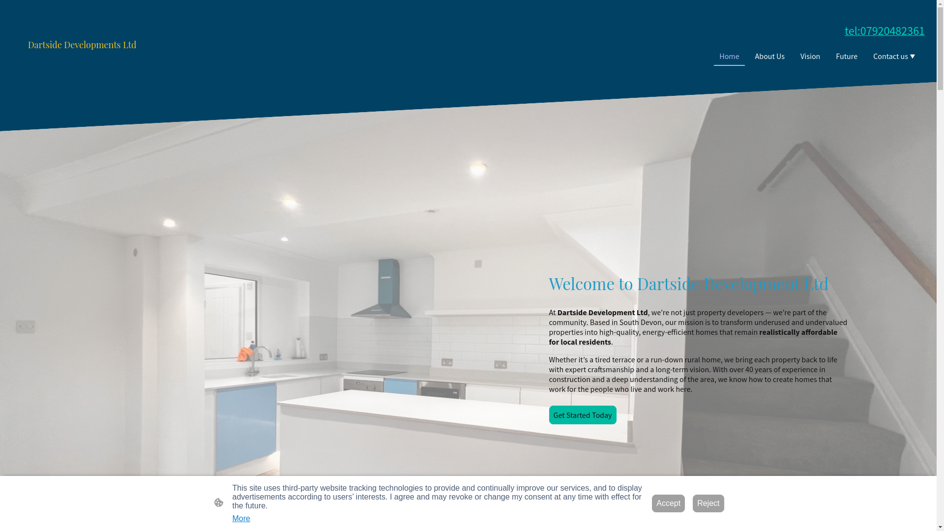 website screenshot of https://dartsidedevelopment.co.uk/