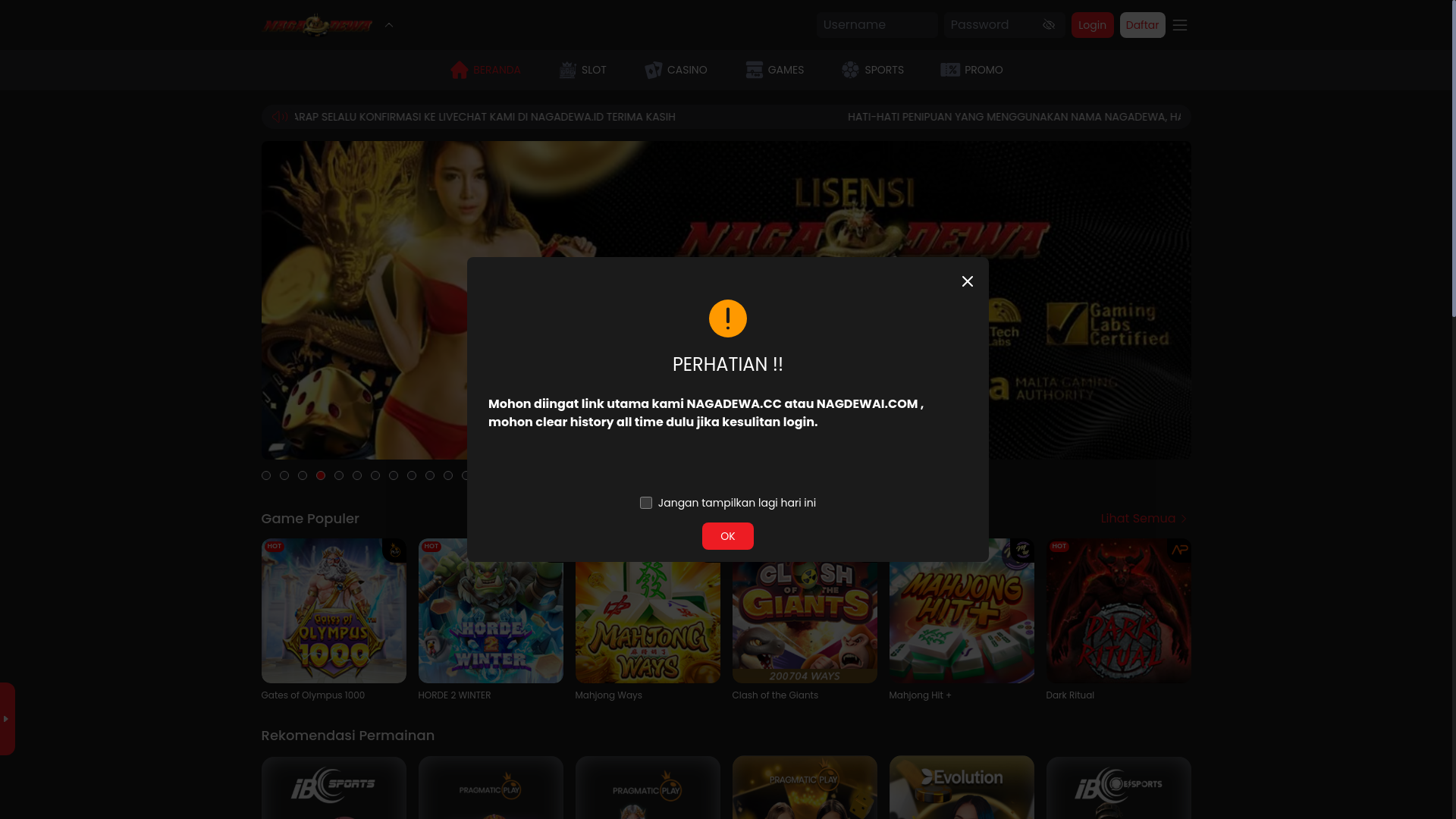 website screenshot of https://nagadewattosatu.xyz/