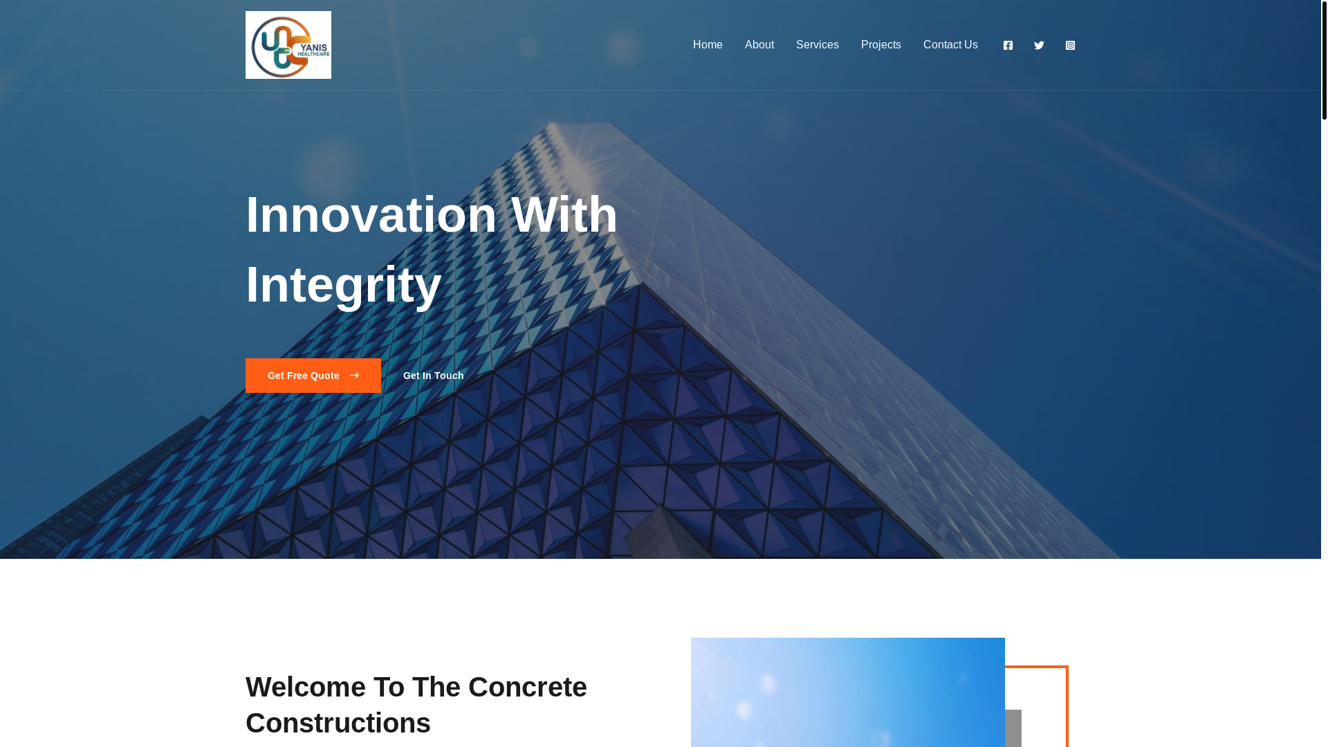 website screenshot of https://yanishealthcare.com/