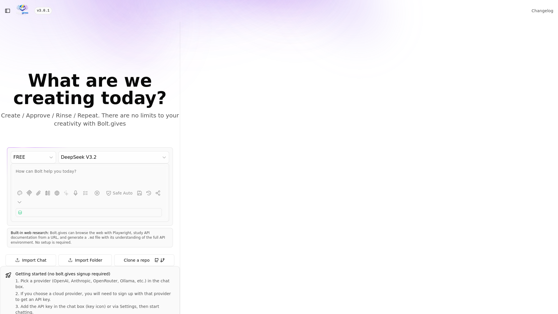 website screenshot of https://bolt-gives-2oc.pages.dev/