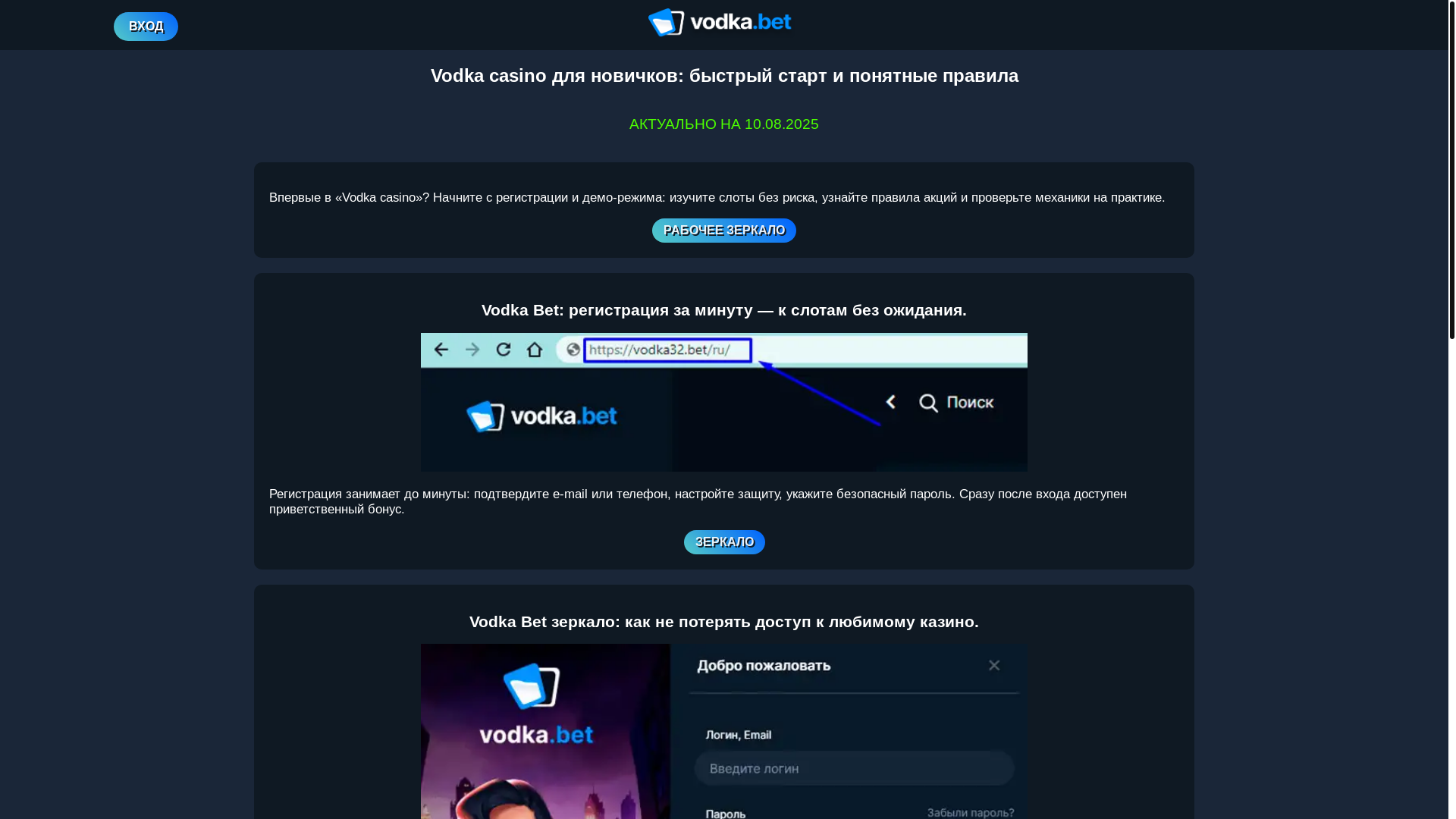 website screenshot of https://vodkawin.casino/