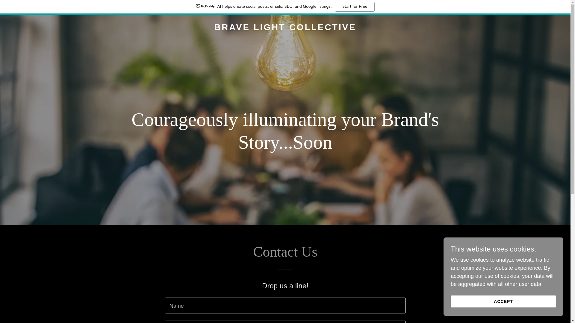 website screenshot of https://bravelight.co/