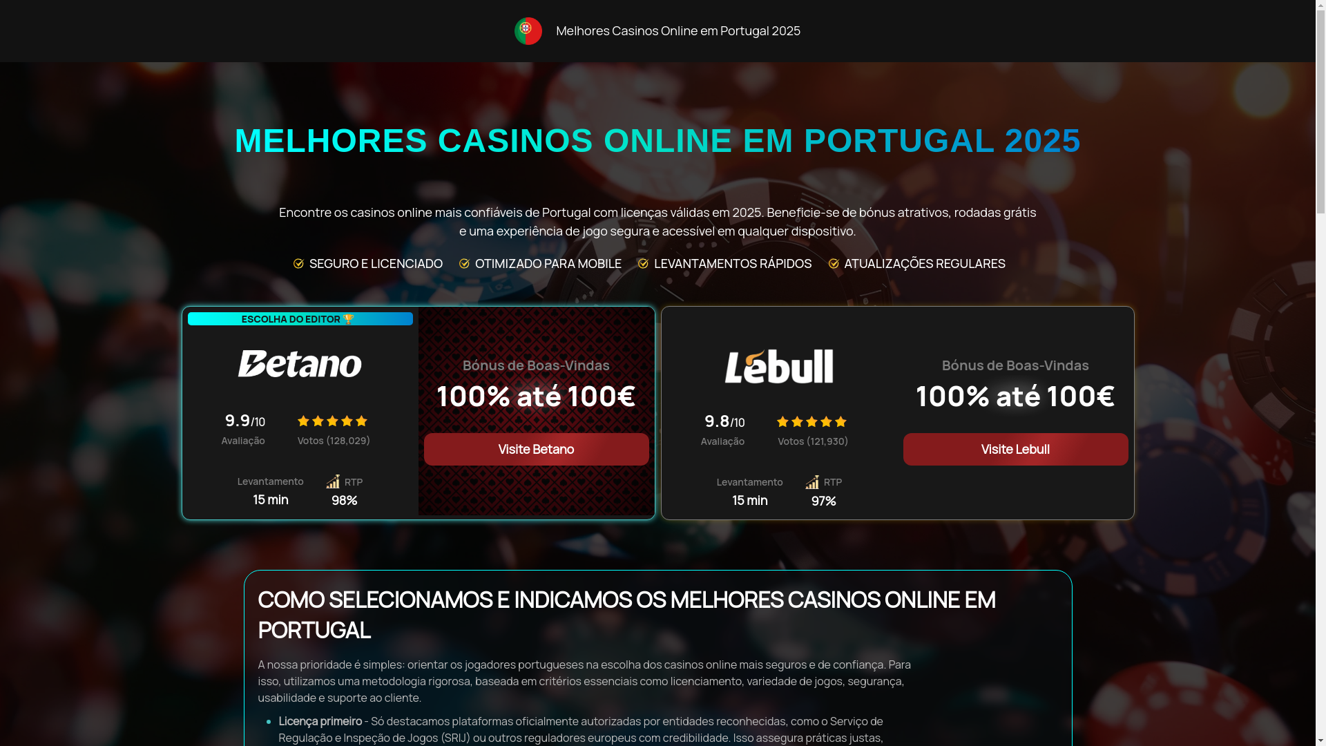 website screenshot of https://casinos-online-pt-2025.com/