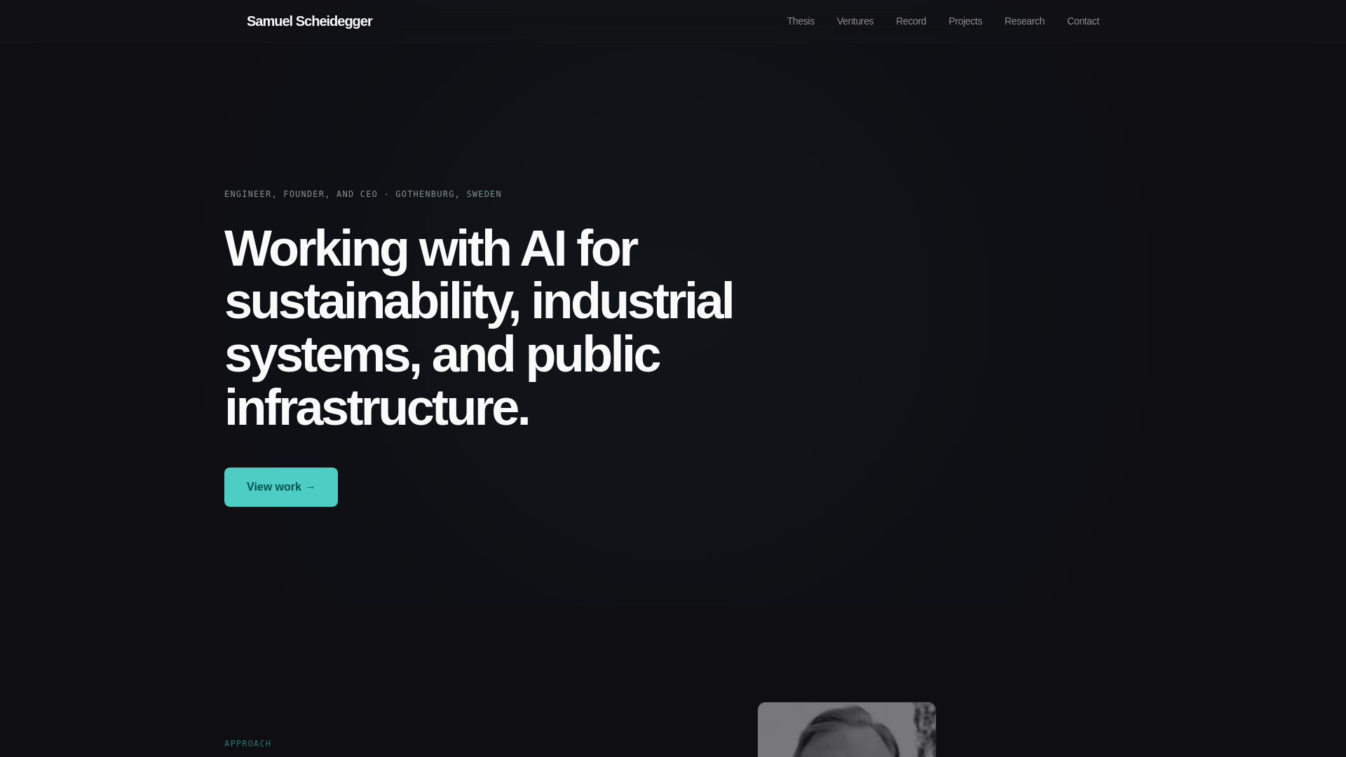 website screenshot of https://scheidegger-se.pages.dev/