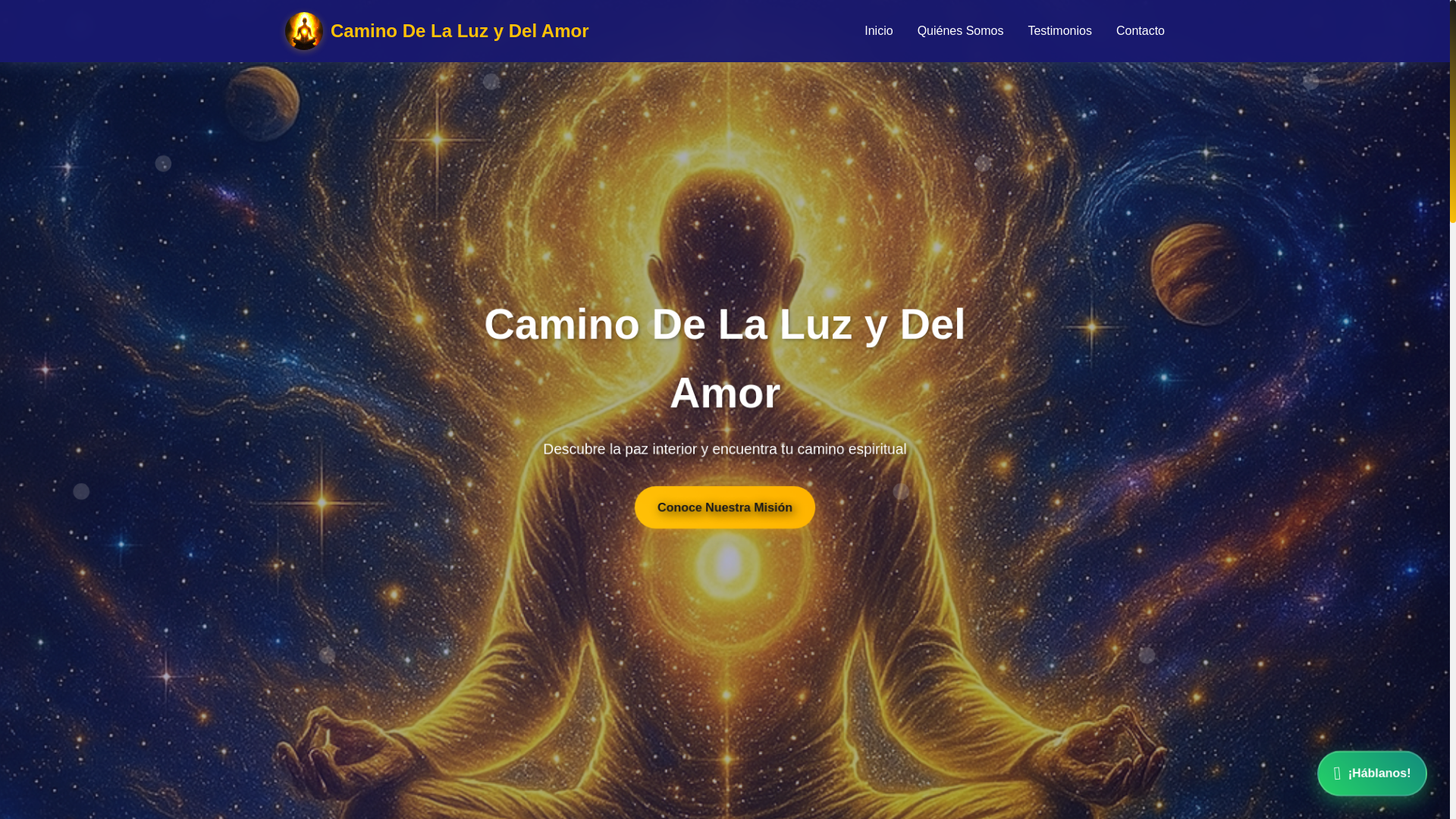 website screenshot of https://caminodelaluzydelamor.online/
