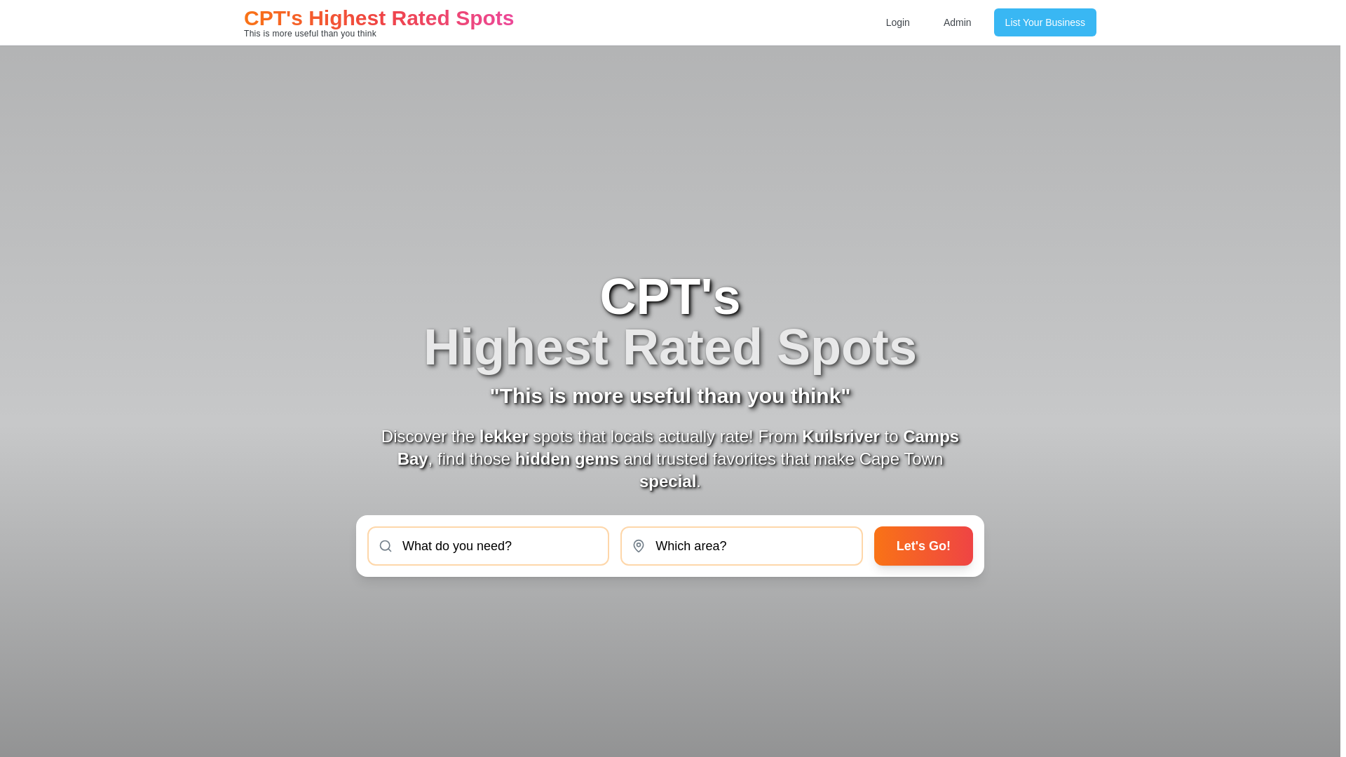 website screenshot of https://cptrated.org/