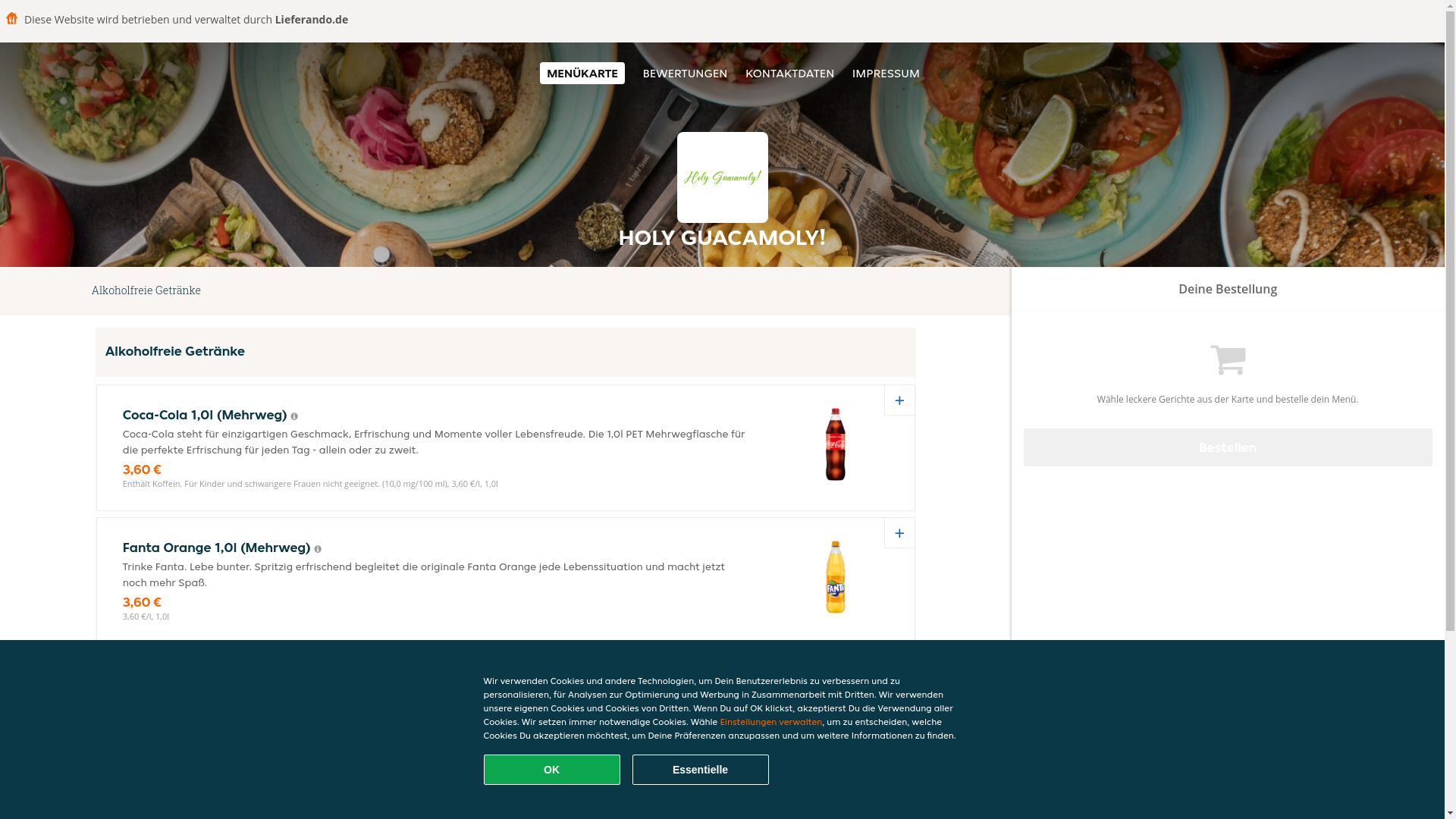 website screenshot of https://holyguacamoly-bruchsal.de/