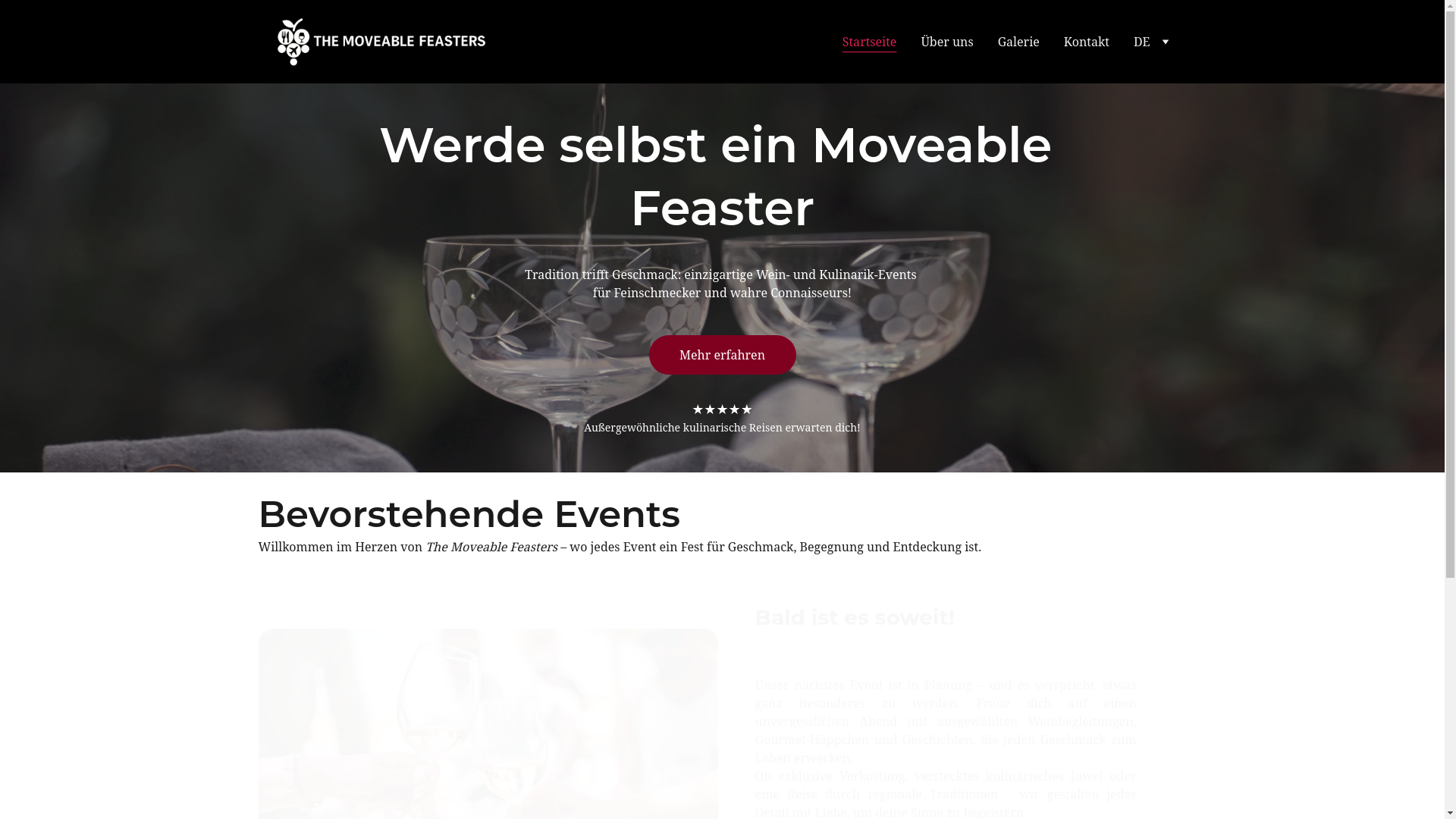 website screenshot of https://tmfeasters.de/
