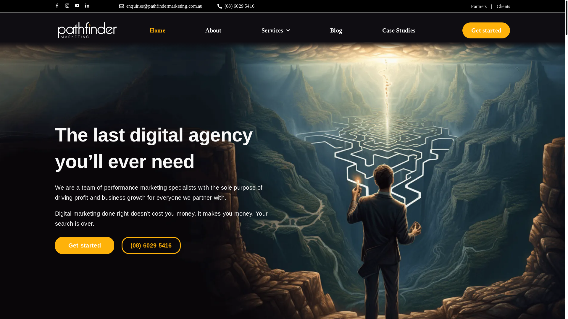 website screenshot of https://startwithpathfindermarketingservices.com/