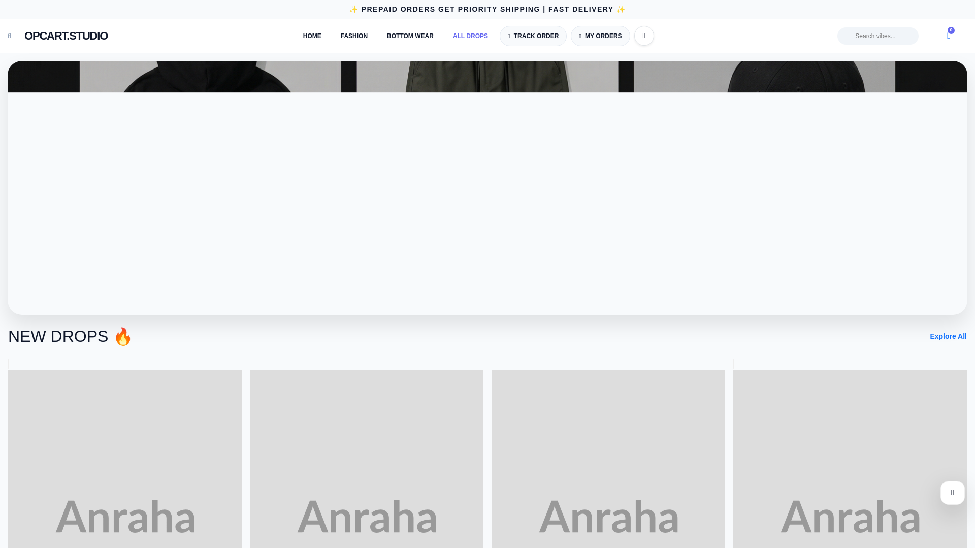 website screenshot of https://opcart.store/