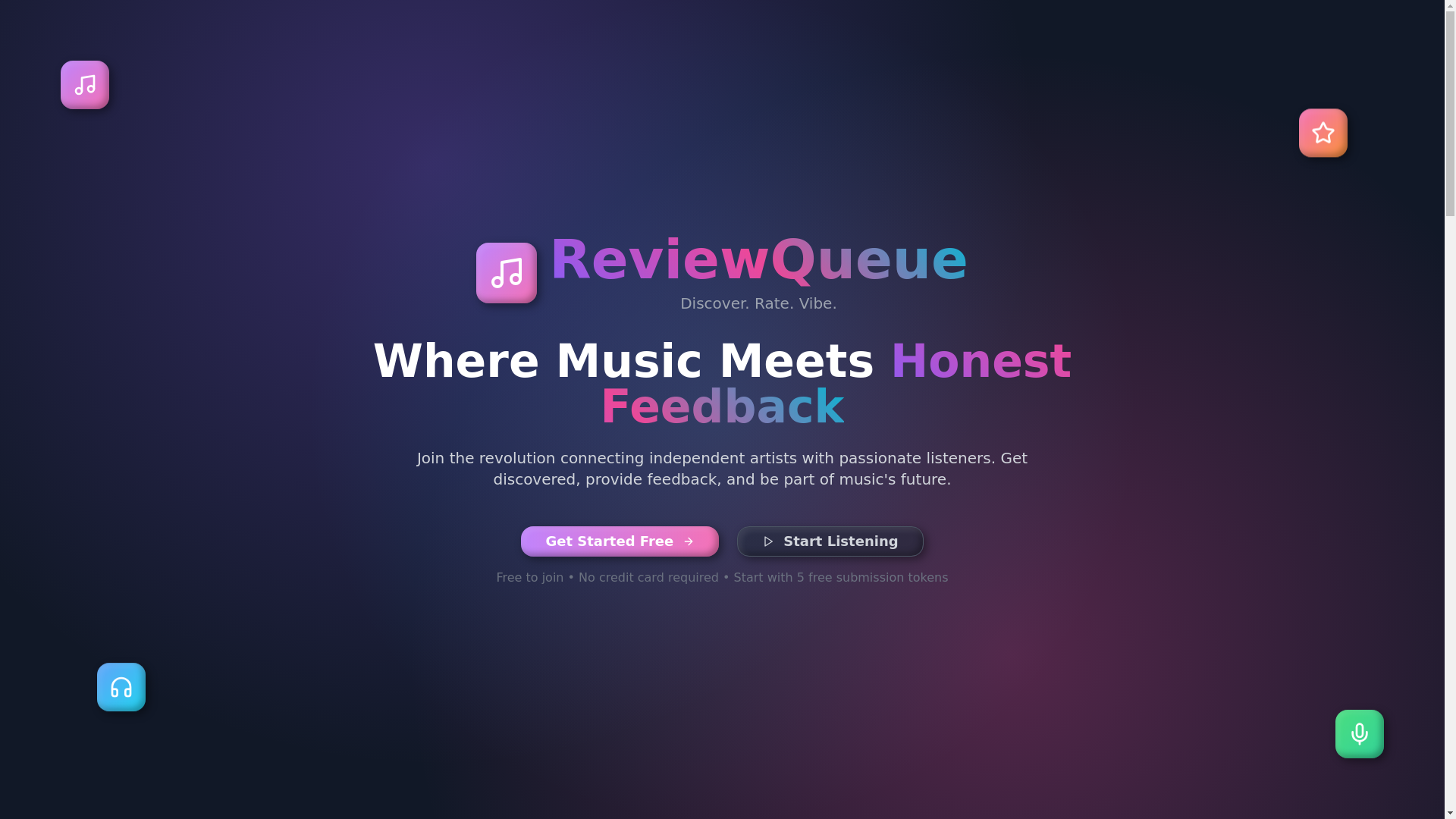 website screenshot of https://reviewqueue.app/