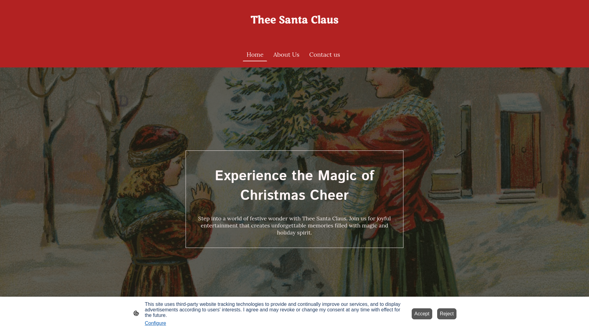 website screenshot of https://thee-santa-claus.com/