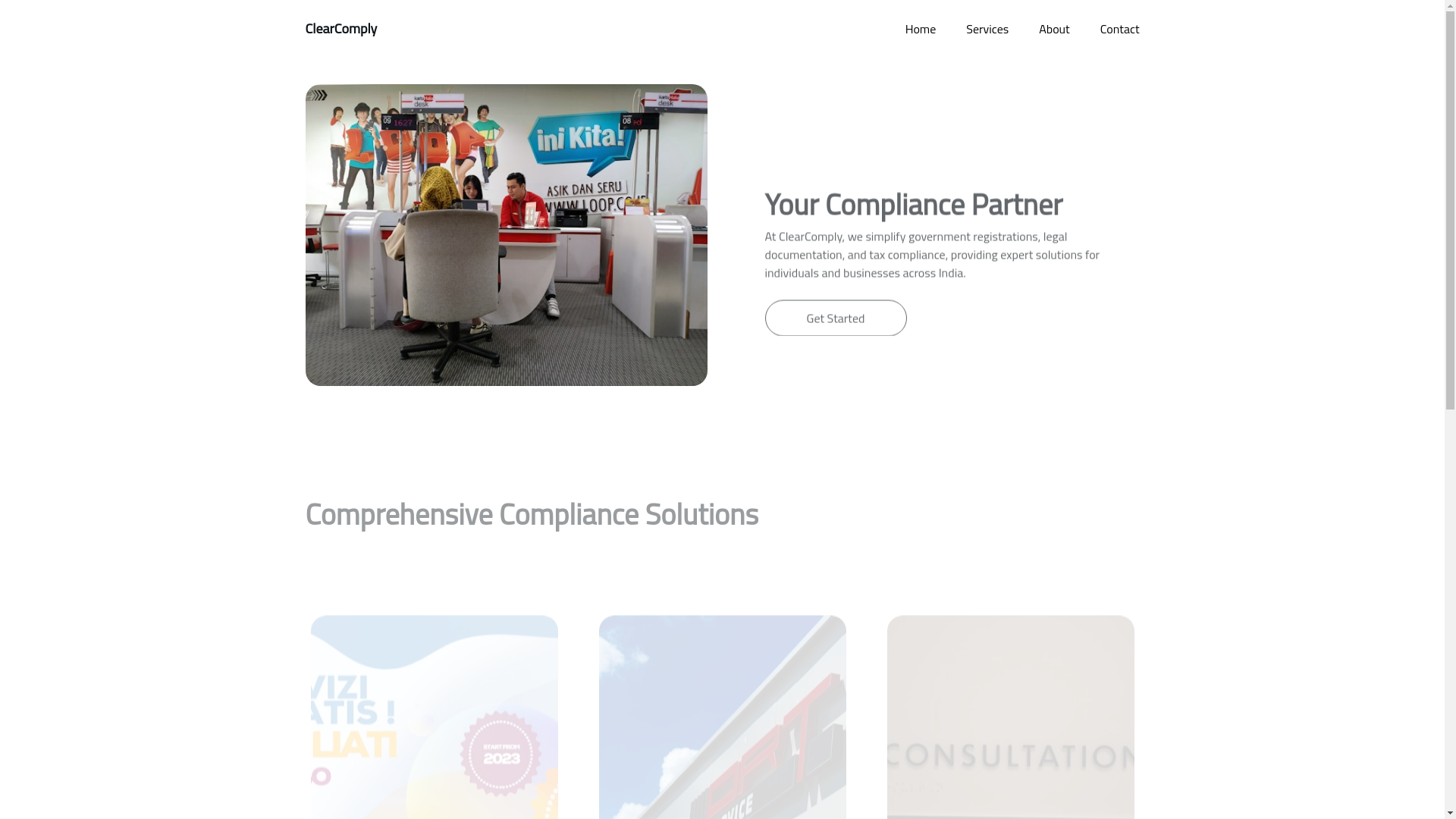 website screenshot of https://clearlycomply.org/