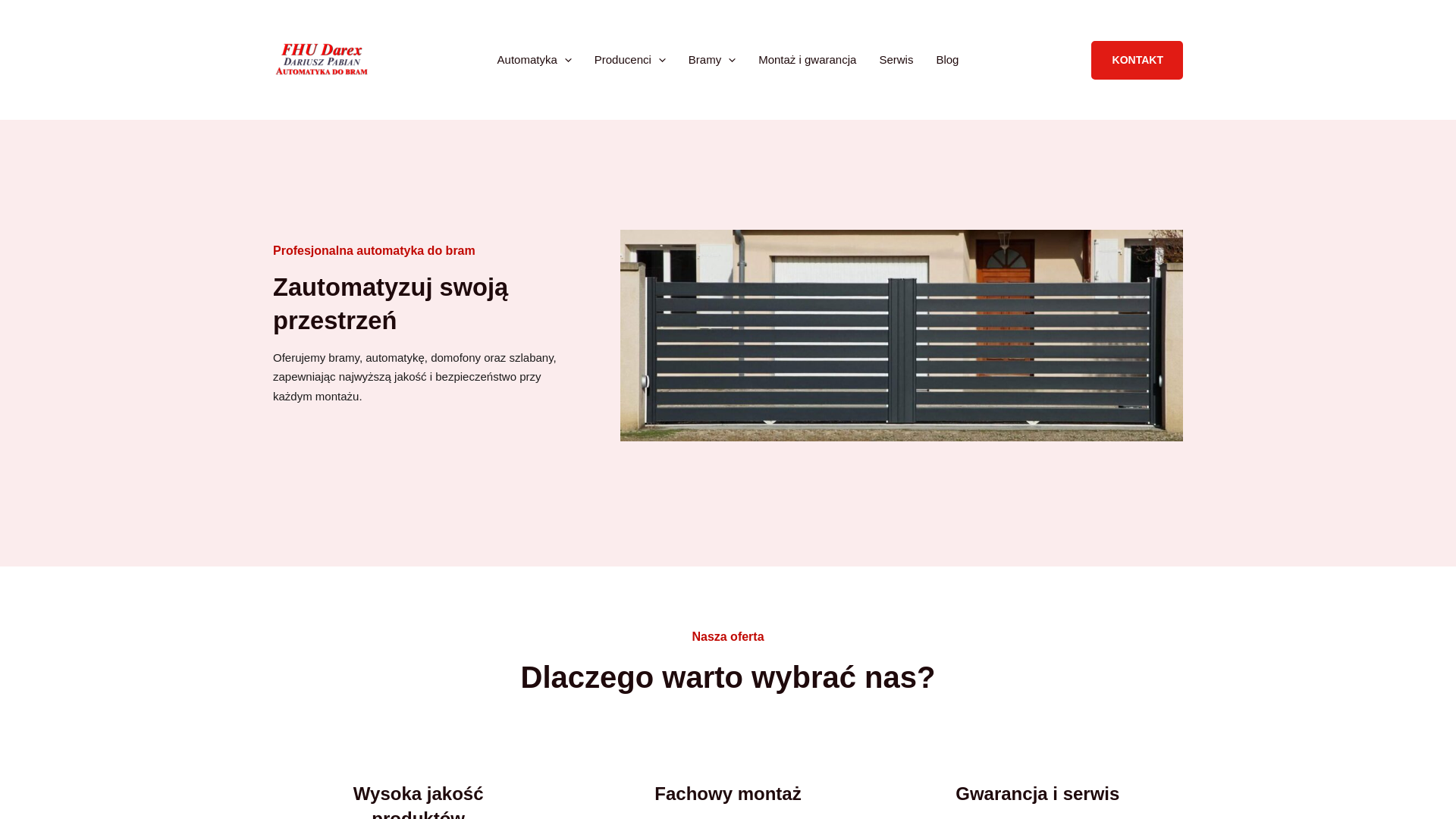website screenshot of https://automatykadobram-krakow.pl/