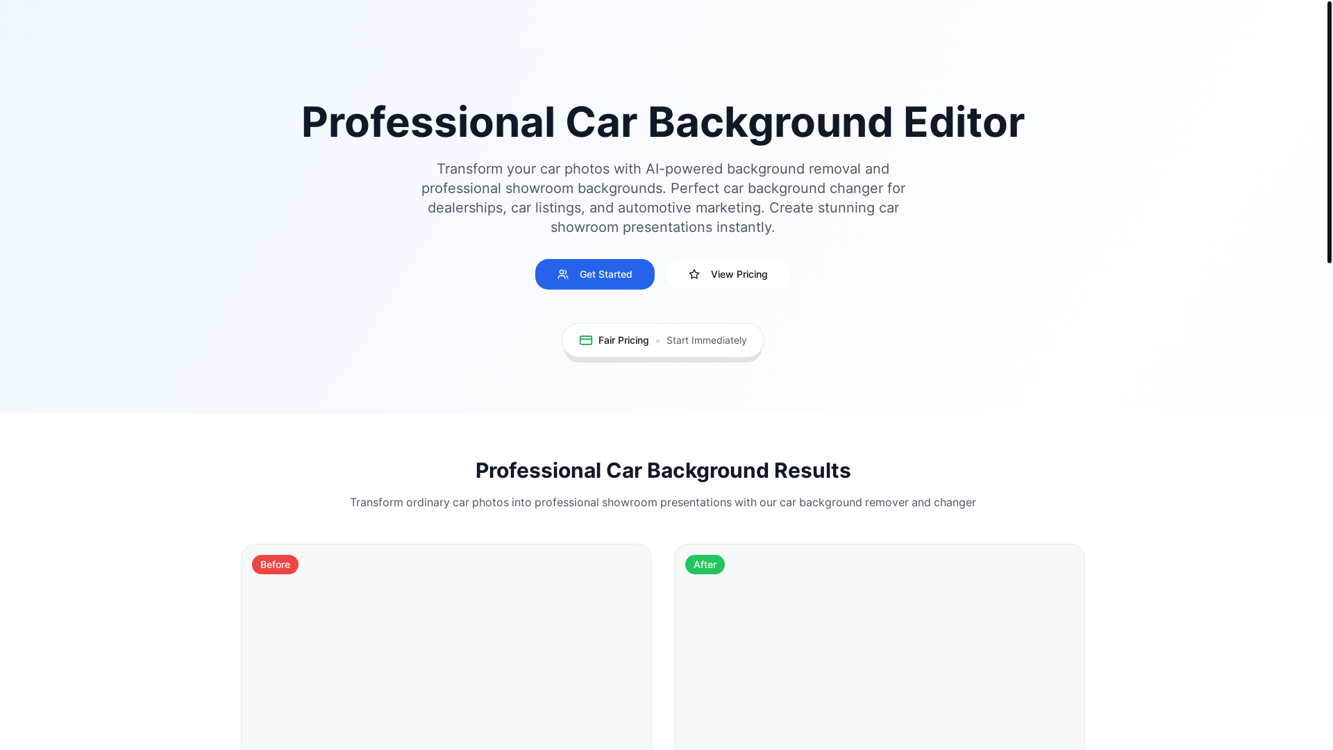 website screenshot of https://car-showroom.io/
