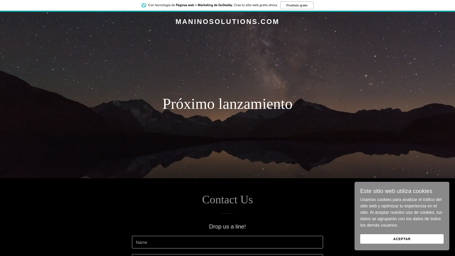 website screenshot of https://maninosolutions.com/