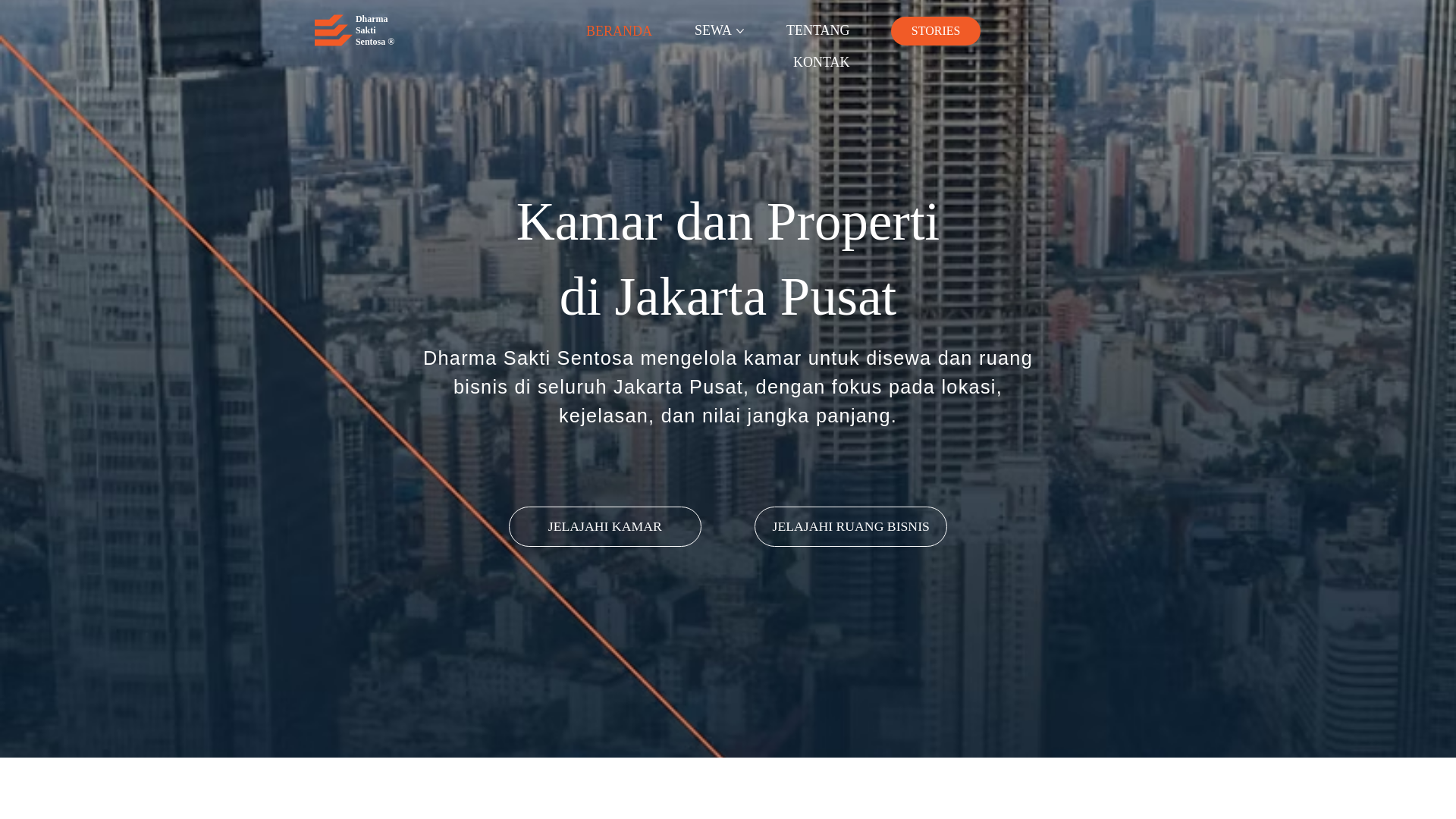 website screenshot of https://dharmasaktisentosa.com/