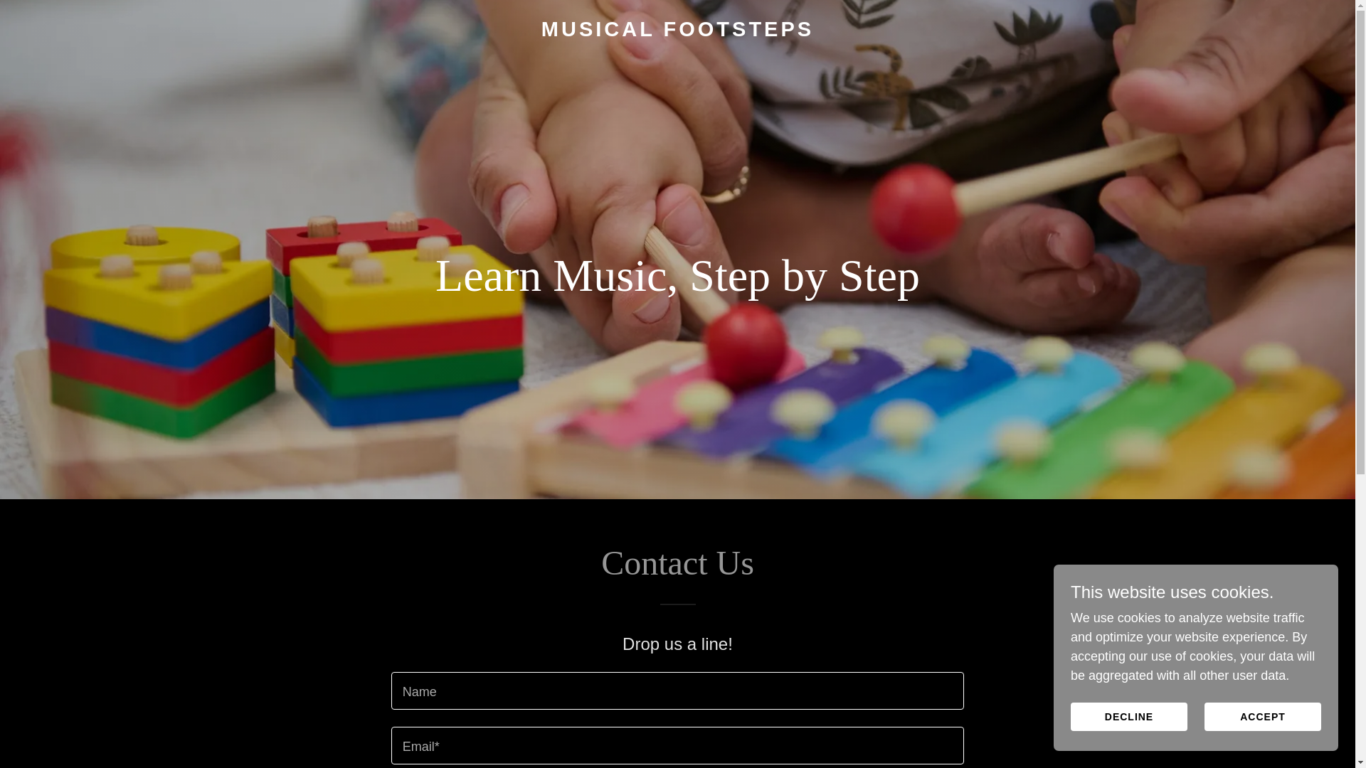 website screenshot of https://musicalfootsteps.uk/