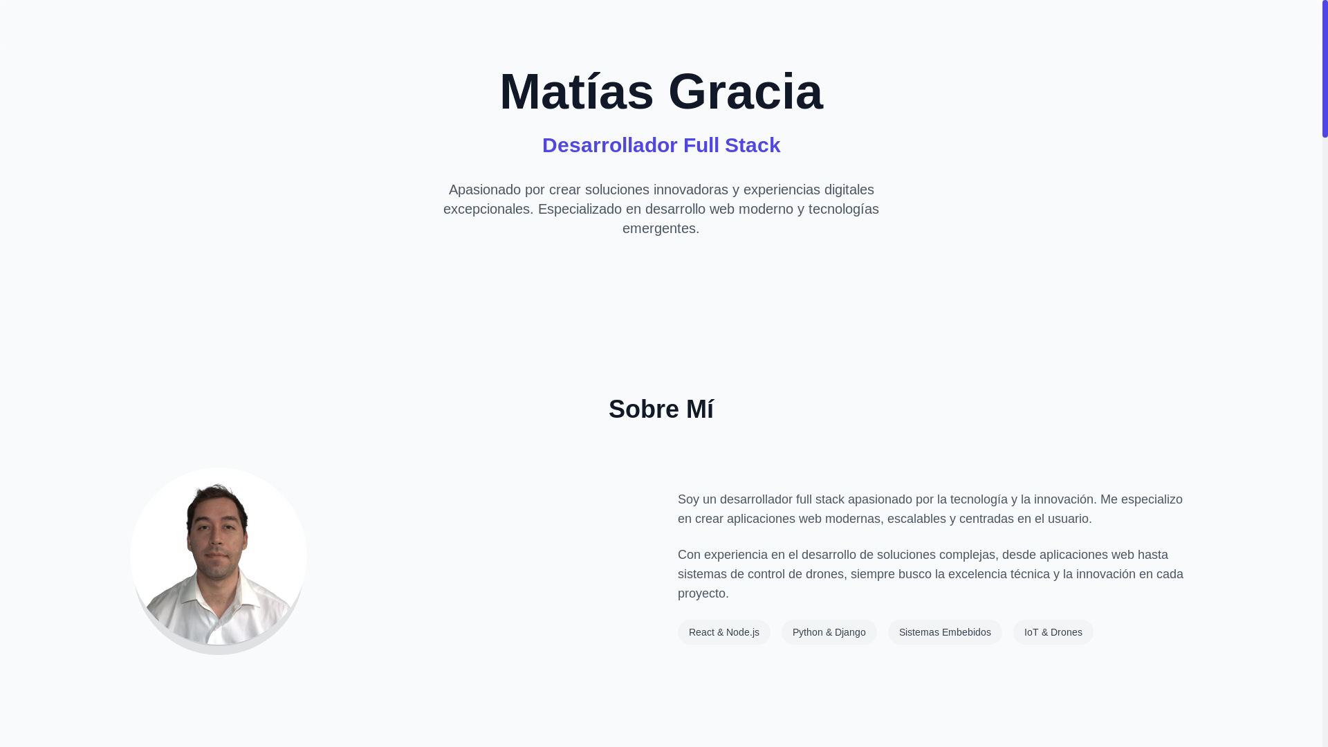website screenshot of https://matiasgracia.dev/