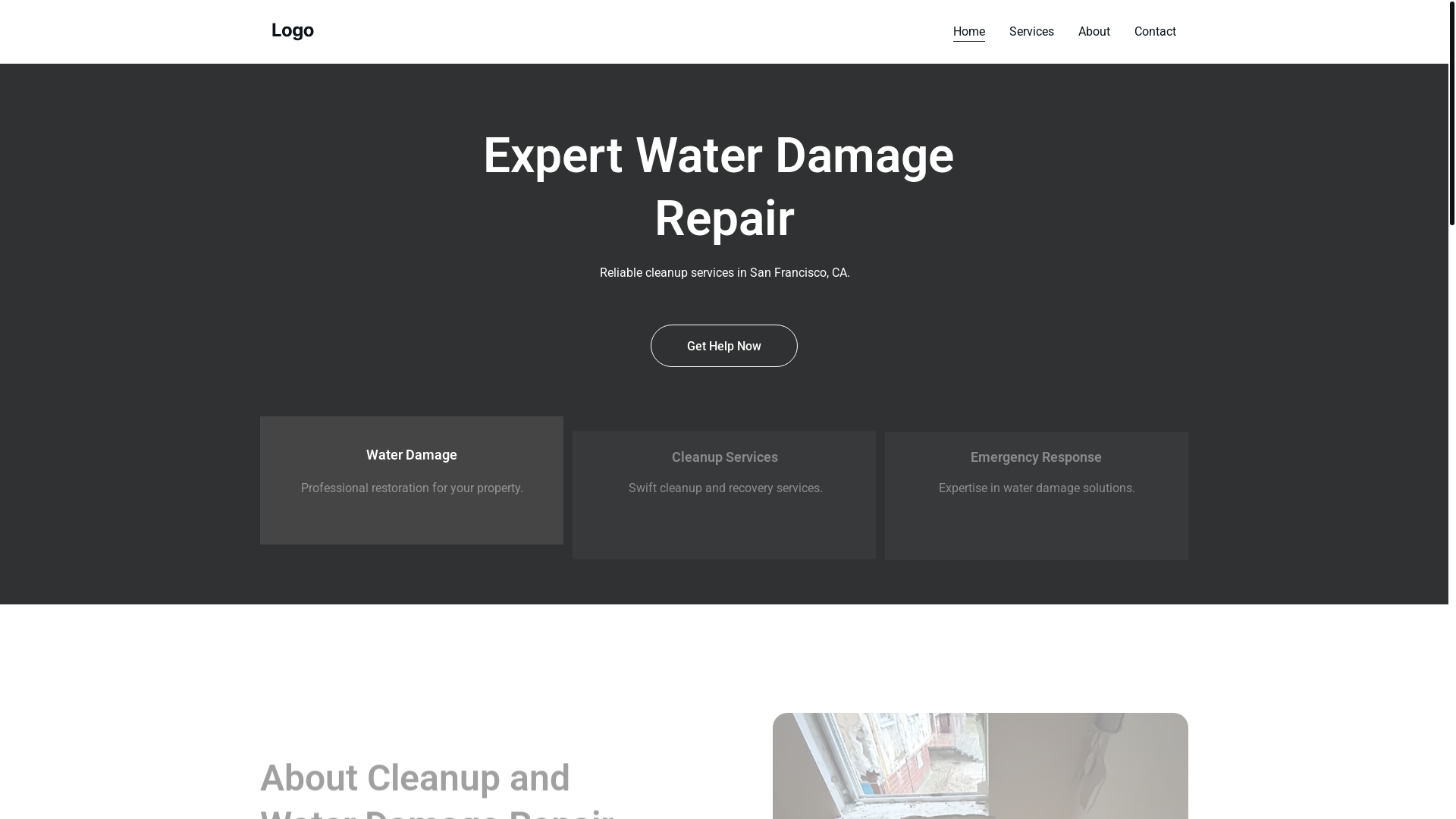 website screenshot of https://cleanupandwaterdamagerepair.online/