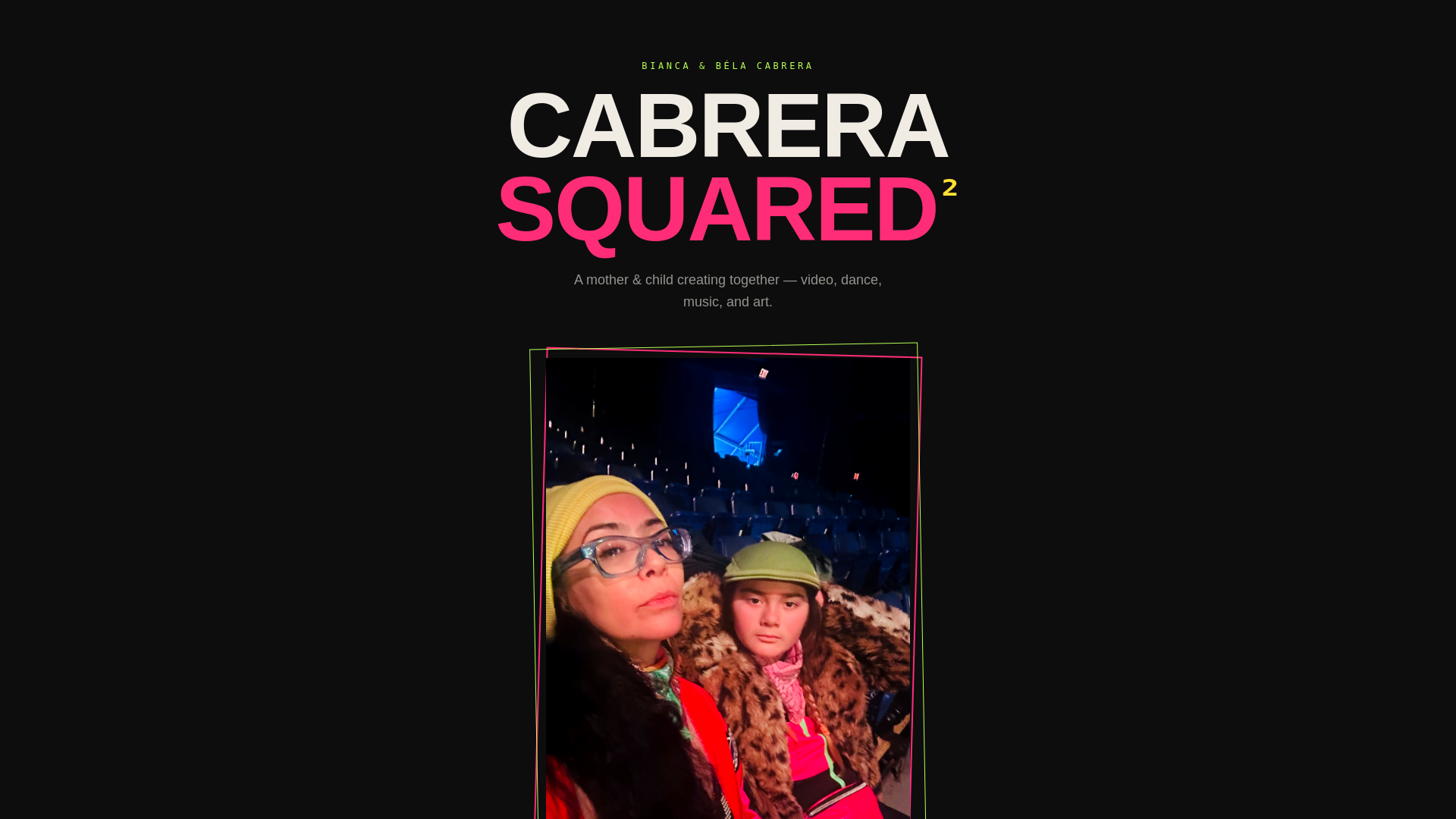 website screenshot of https://cabrerasquared.com/