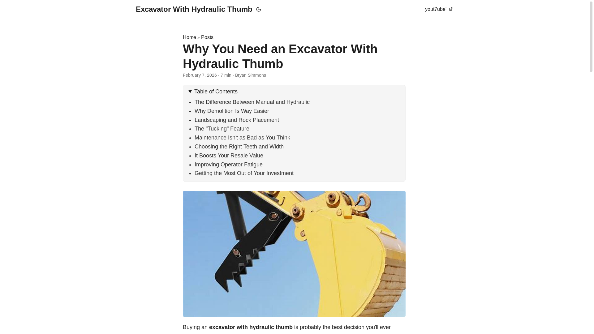 website screenshot of https://excavator-with-hydraulic-thumb.pages.dev/