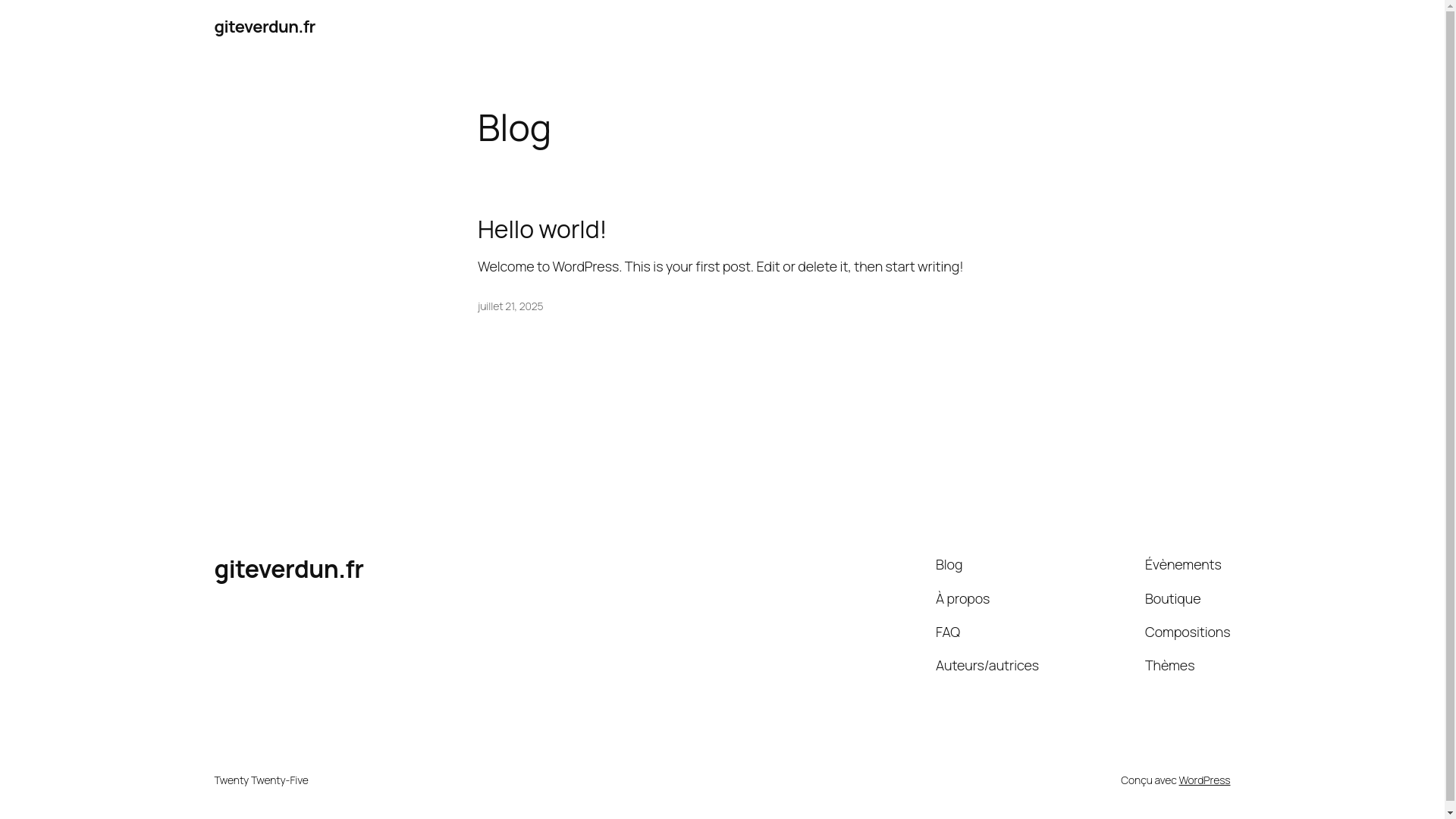 website screenshot of https://giteverdun.fr/