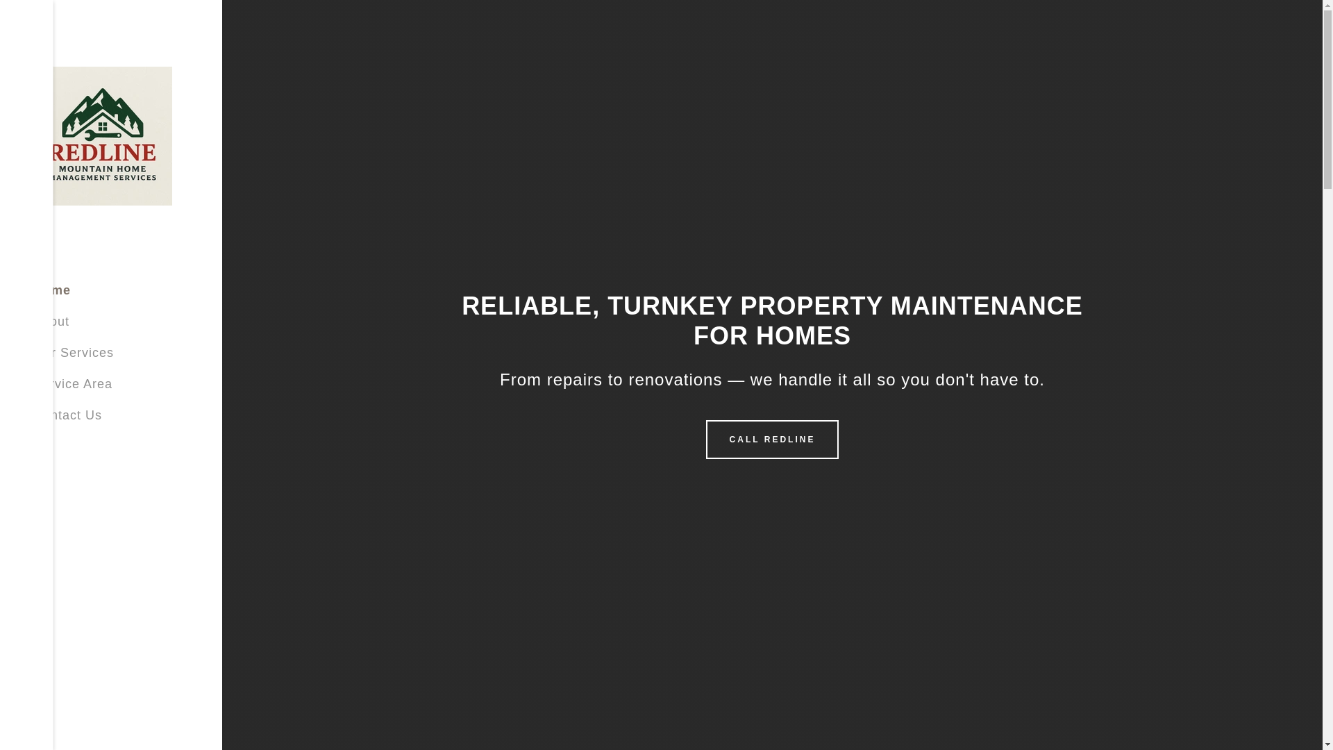 website screenshot of https://redlinemountainhome.com/