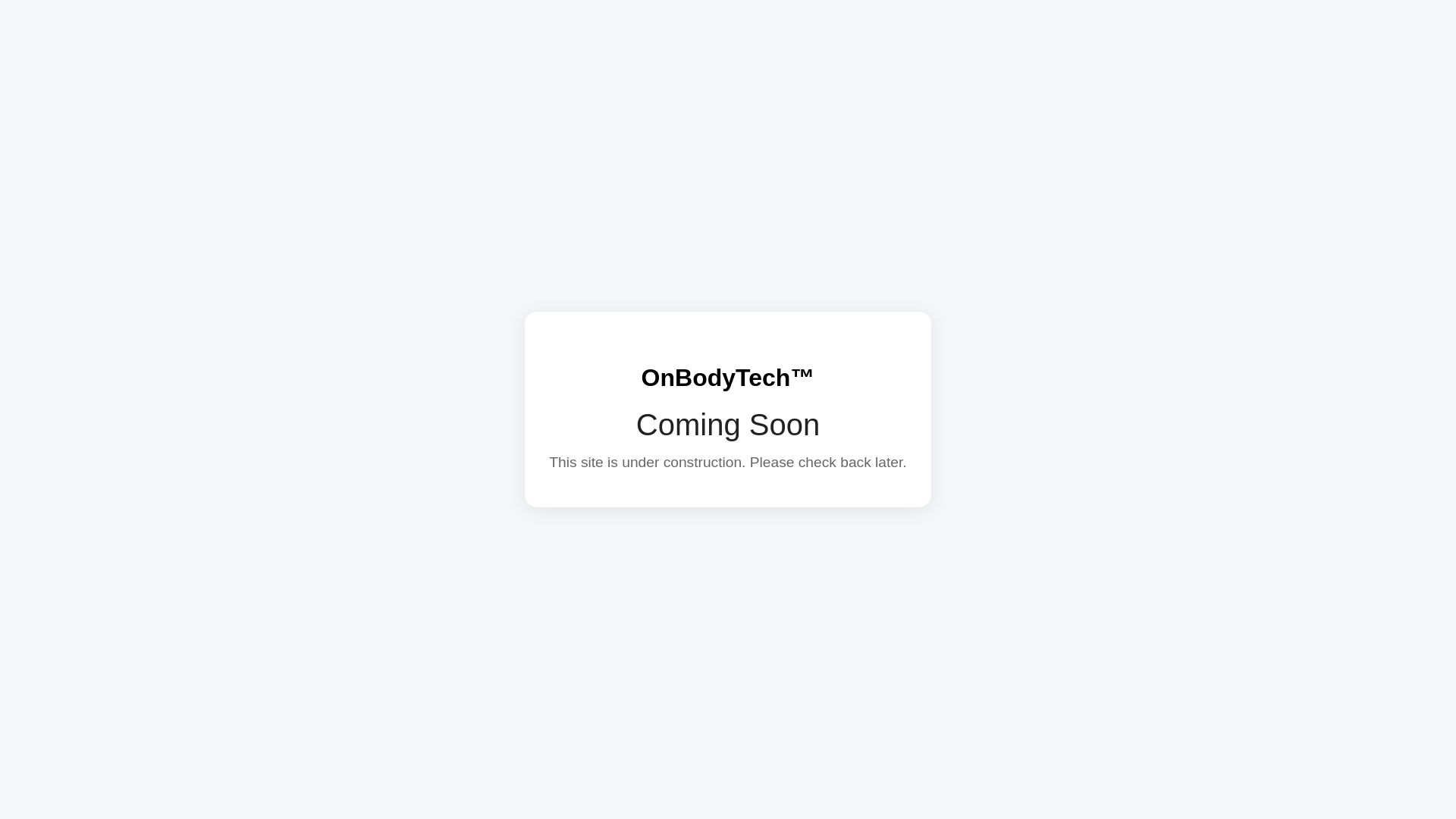 website screenshot of https://onbody.tech/