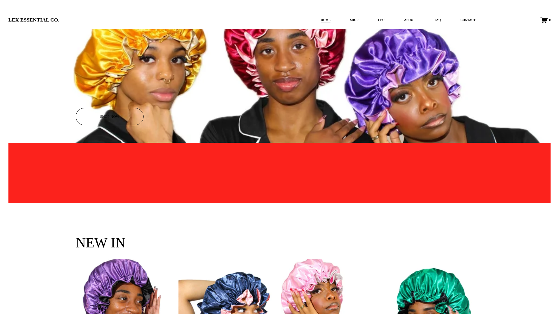 website screenshot of https://lexessentialco.org/