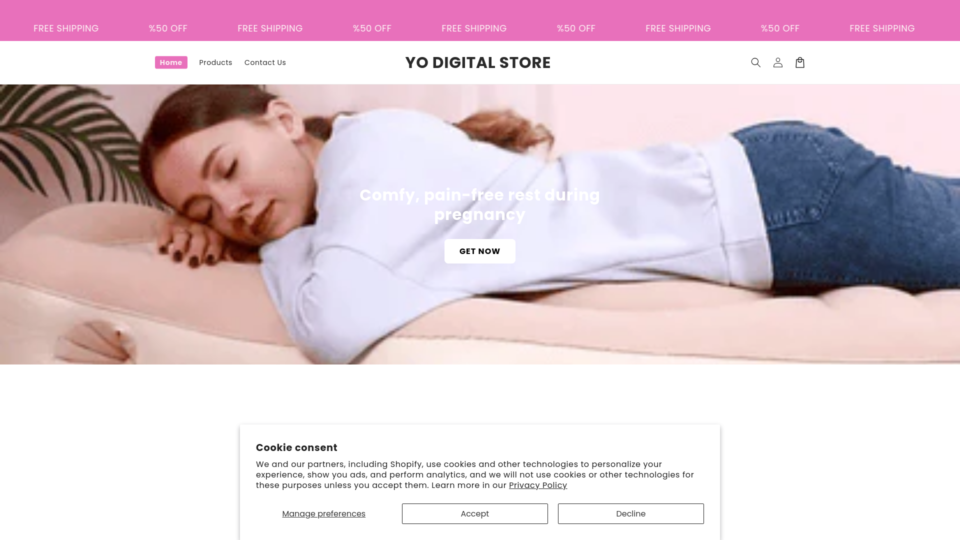 website screenshot of https://yodigitalstore.com/