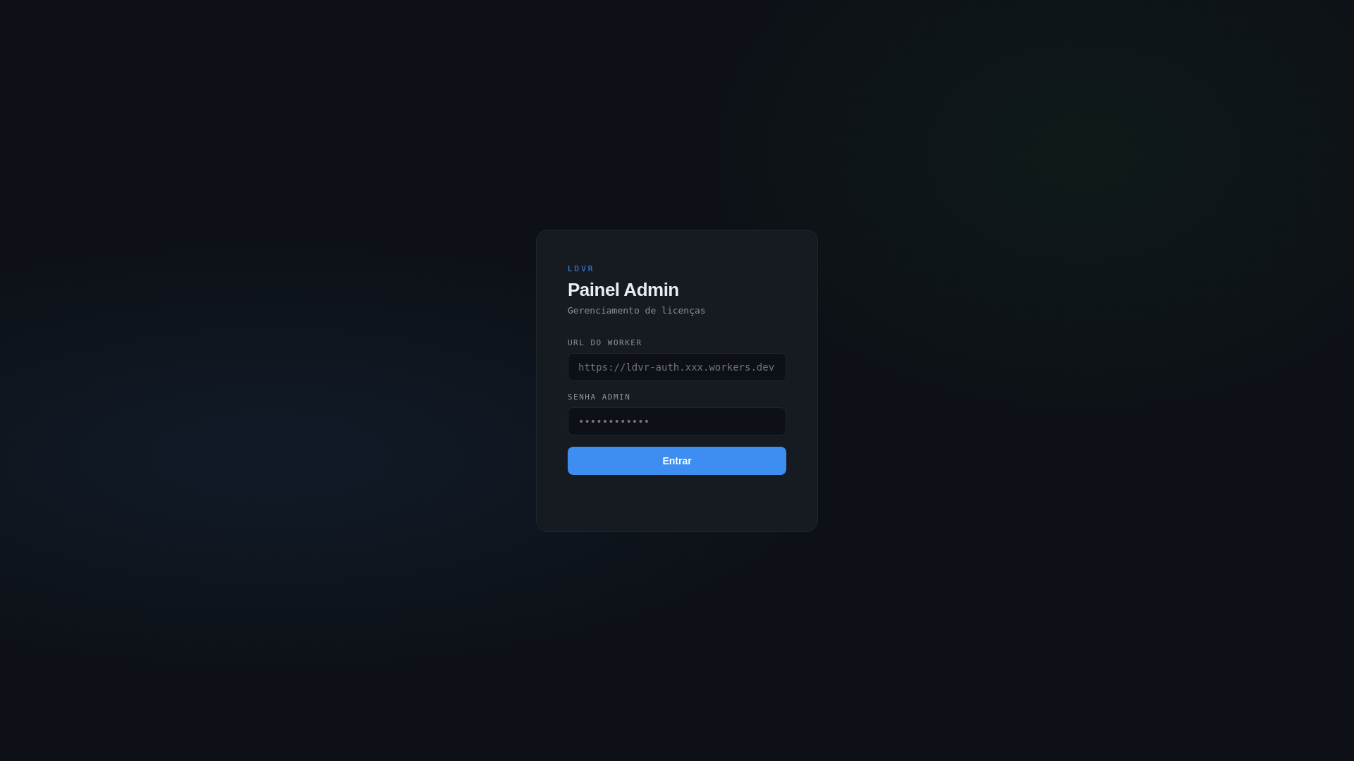 website screenshot of https://ldvr-admin.pages.dev/