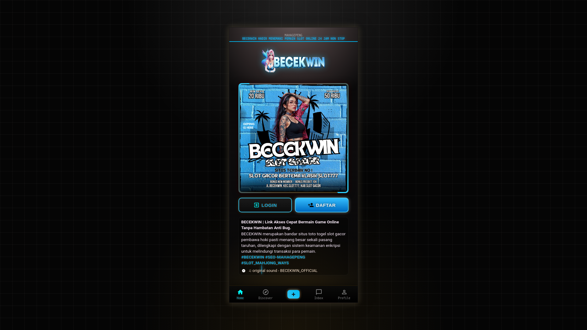 website screenshot of https://linklist-becekwin.pages.dev/
