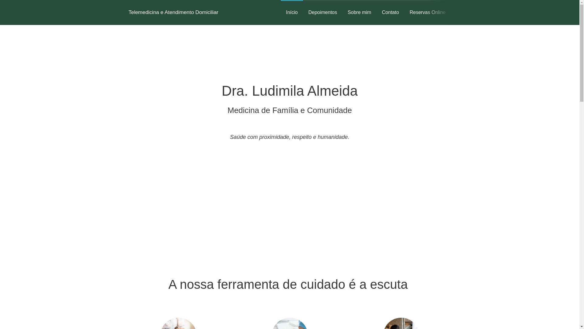 website screenshot of https://dra-ludimila-almeida.com.br/