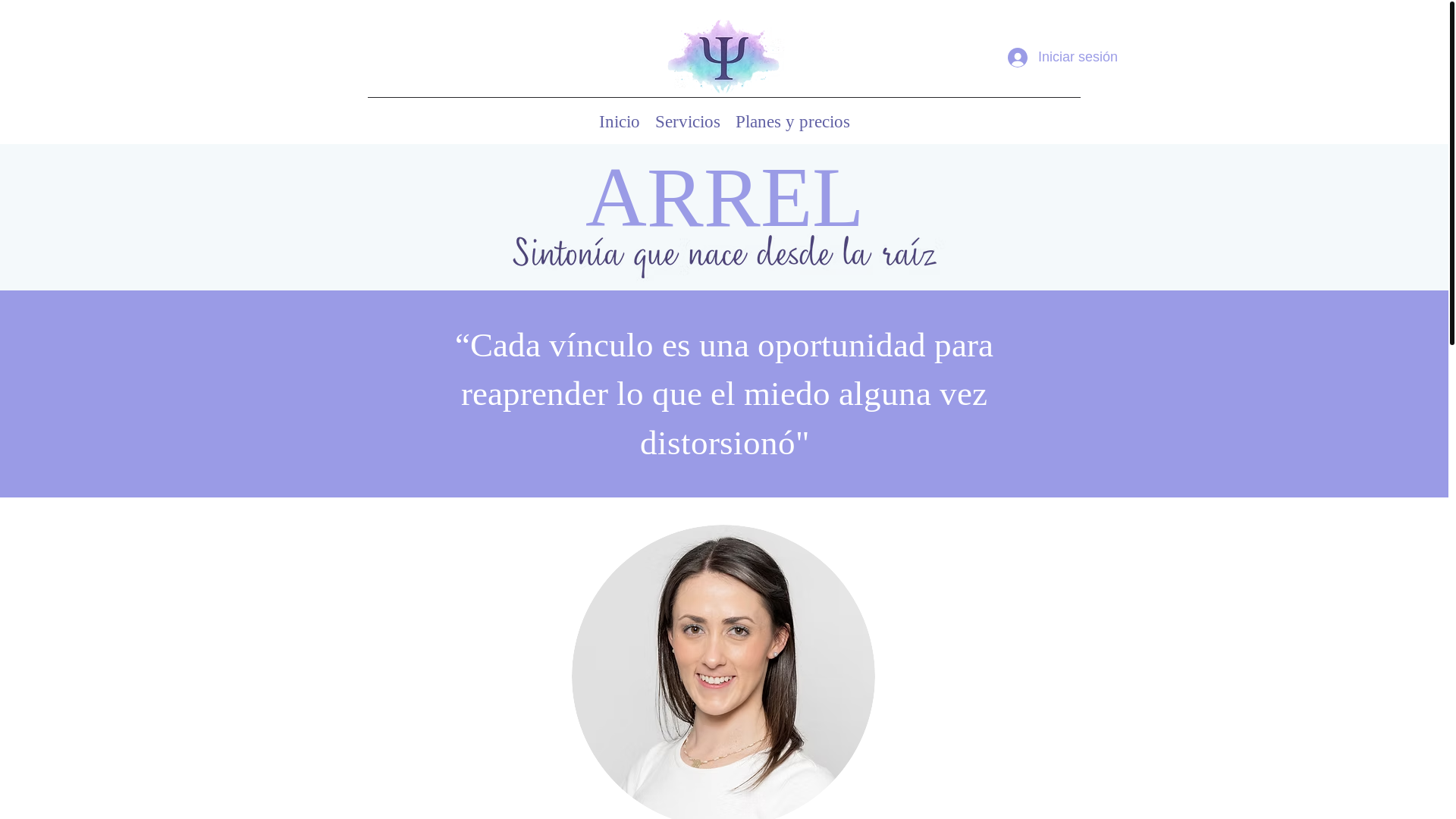 website screenshot of https://arrelpsicoterapia.com/