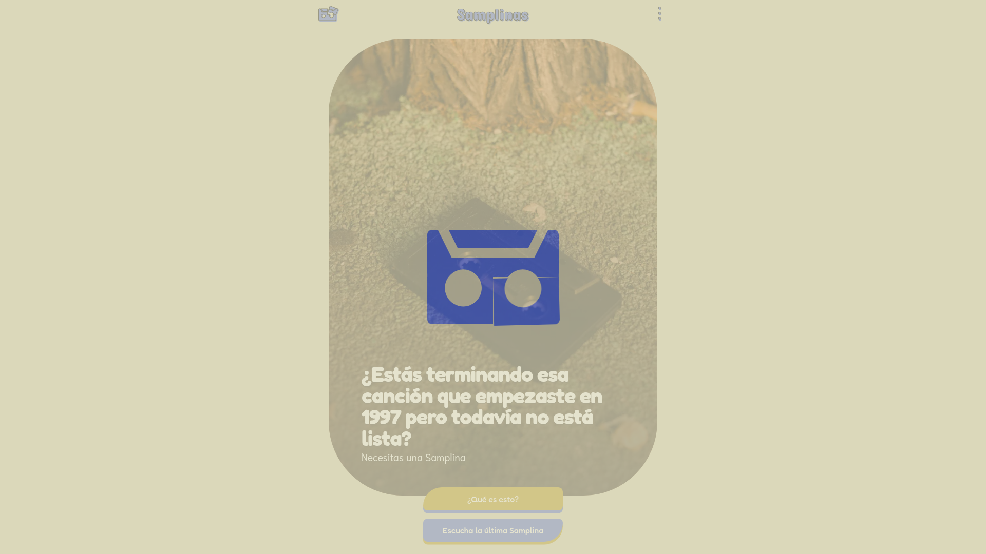 website screenshot of https://samplinas.org/