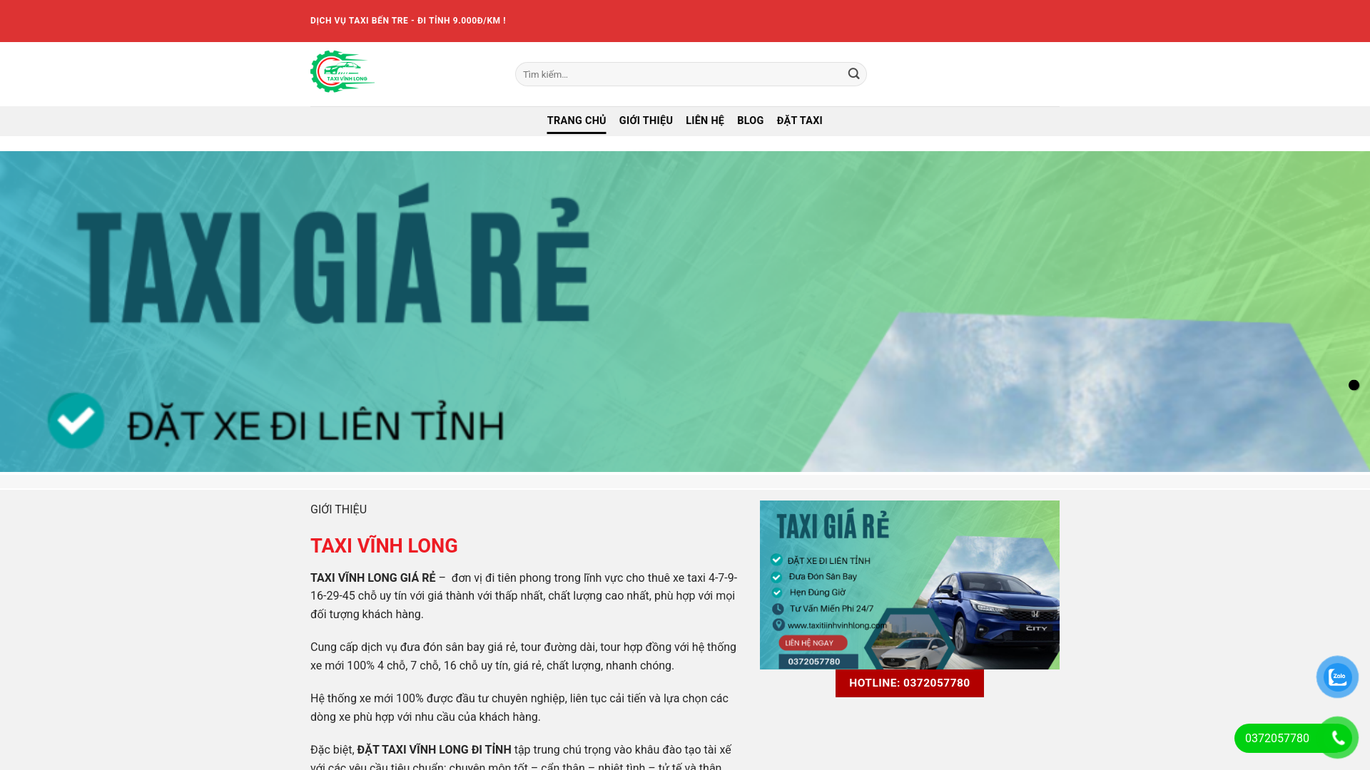 website screenshot of https://taxitinhvinhlong.com/