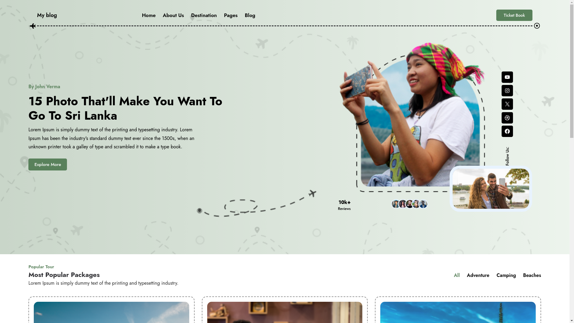 website screenshot of https://traveltalesbyana.com/