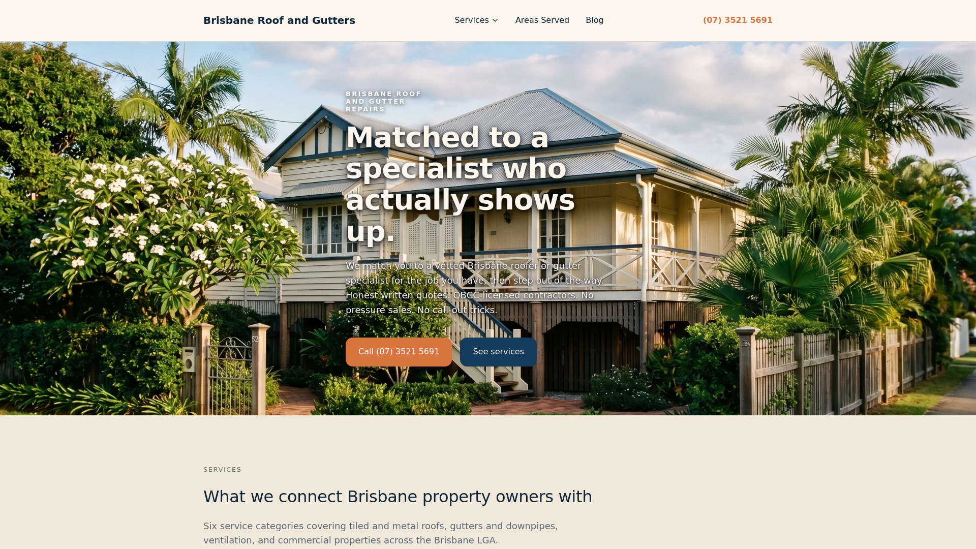 website screenshot of https://brisbaneroofandgutters.pages.dev/