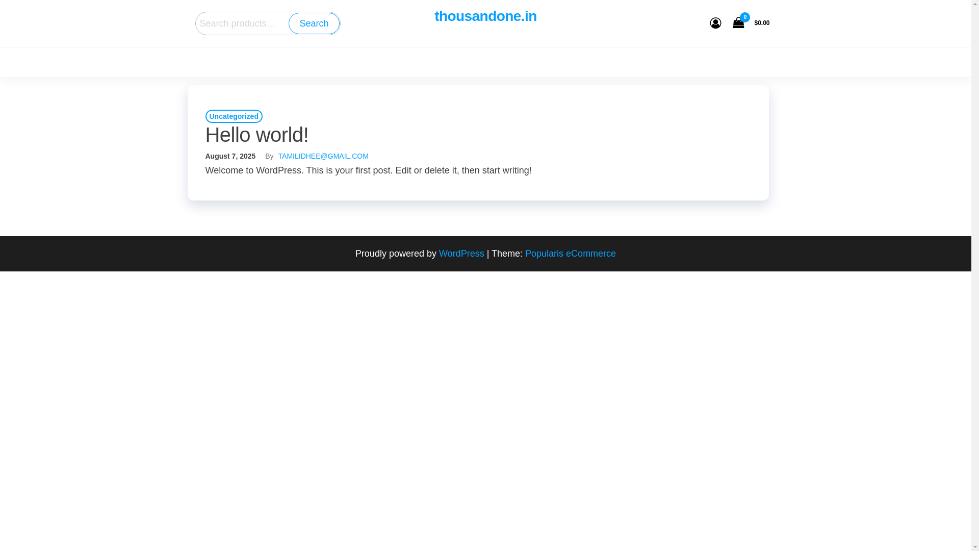website screenshot of https://thousandone.in/
