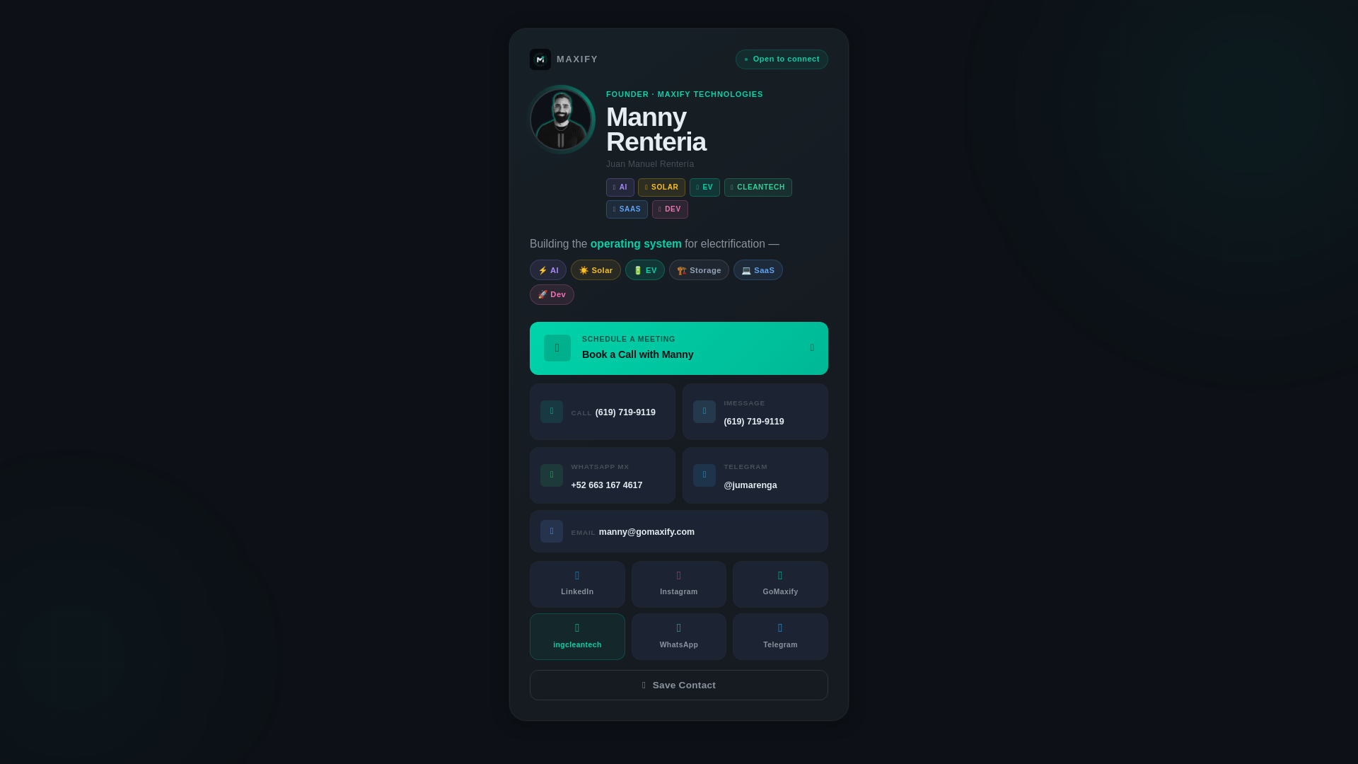 website screenshot of https://jumarenga-card.pages.dev/