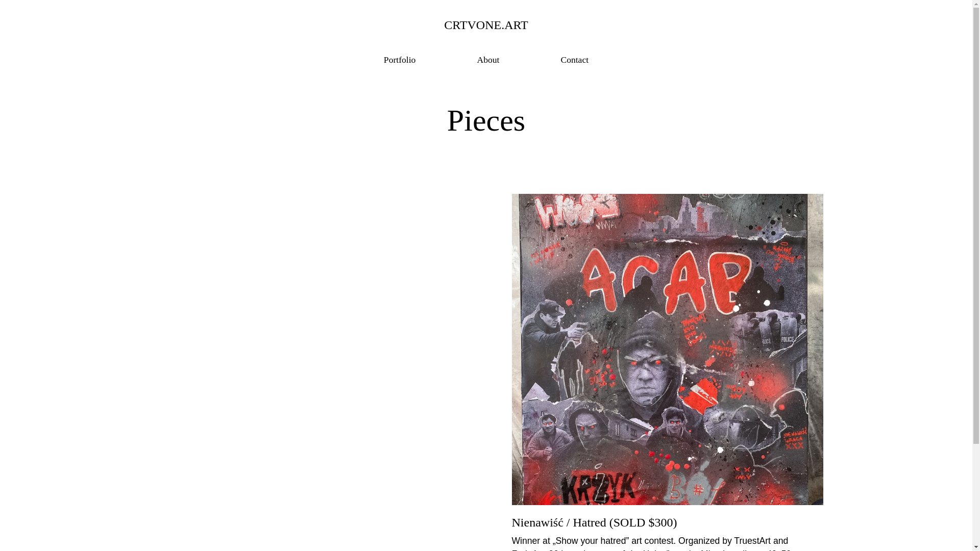 website screenshot of https://crtvone.art/