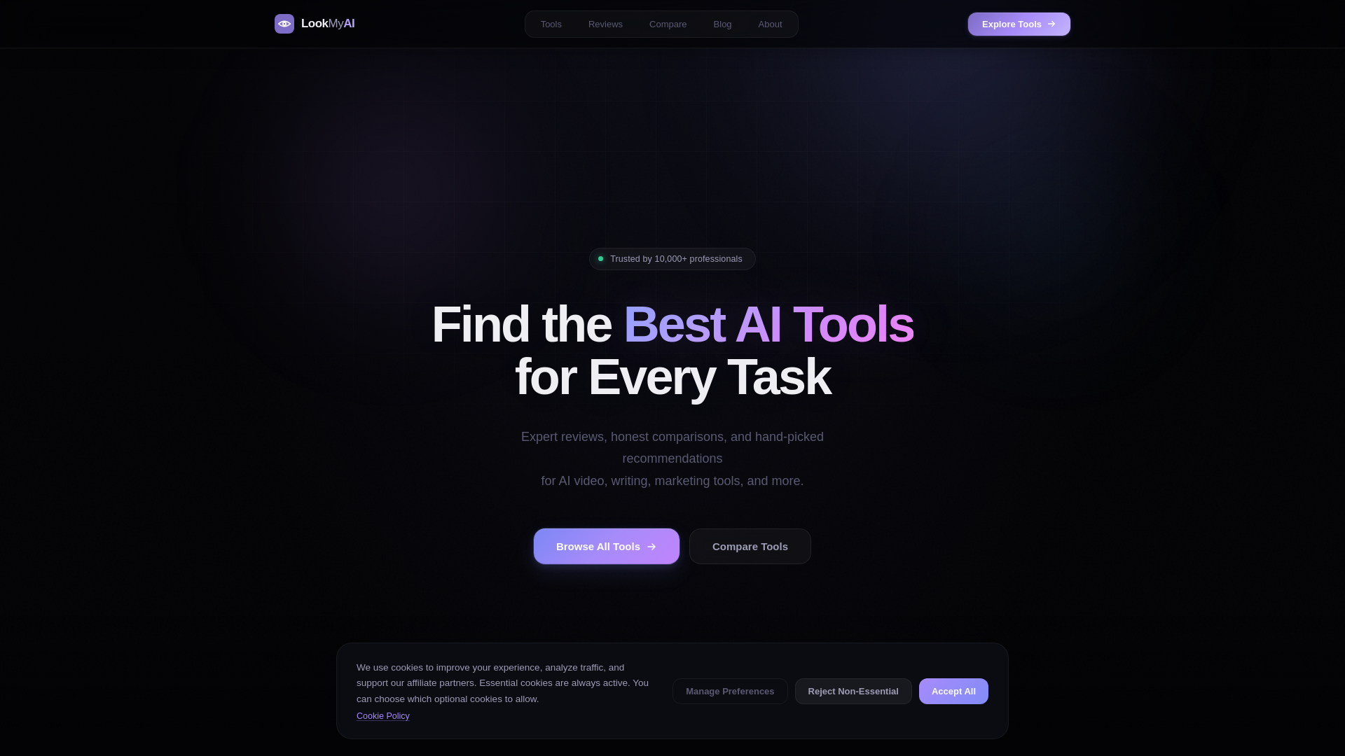 website screenshot of https://lookmyai.com/