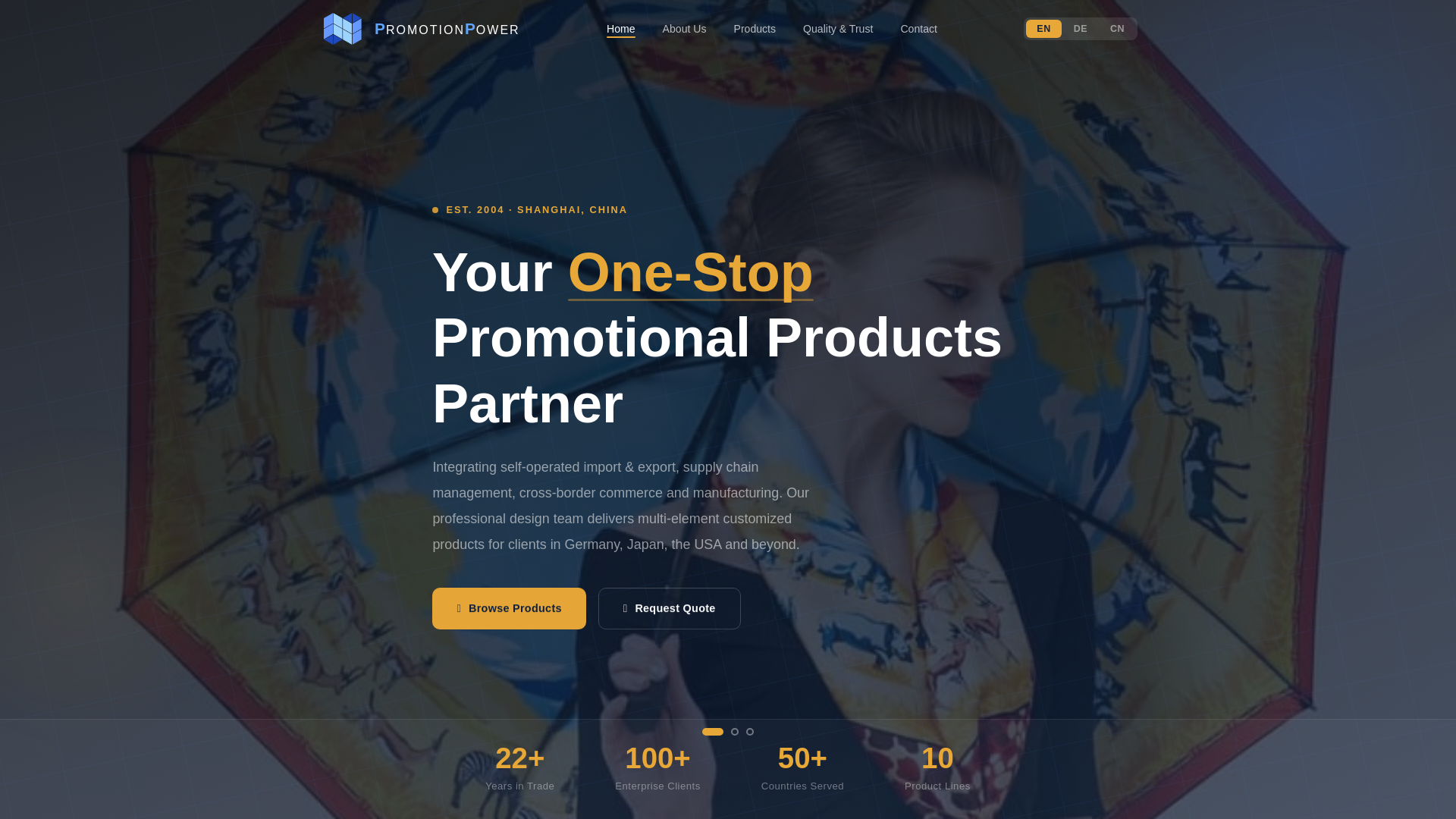 website screenshot of https://promotionpower.cn/