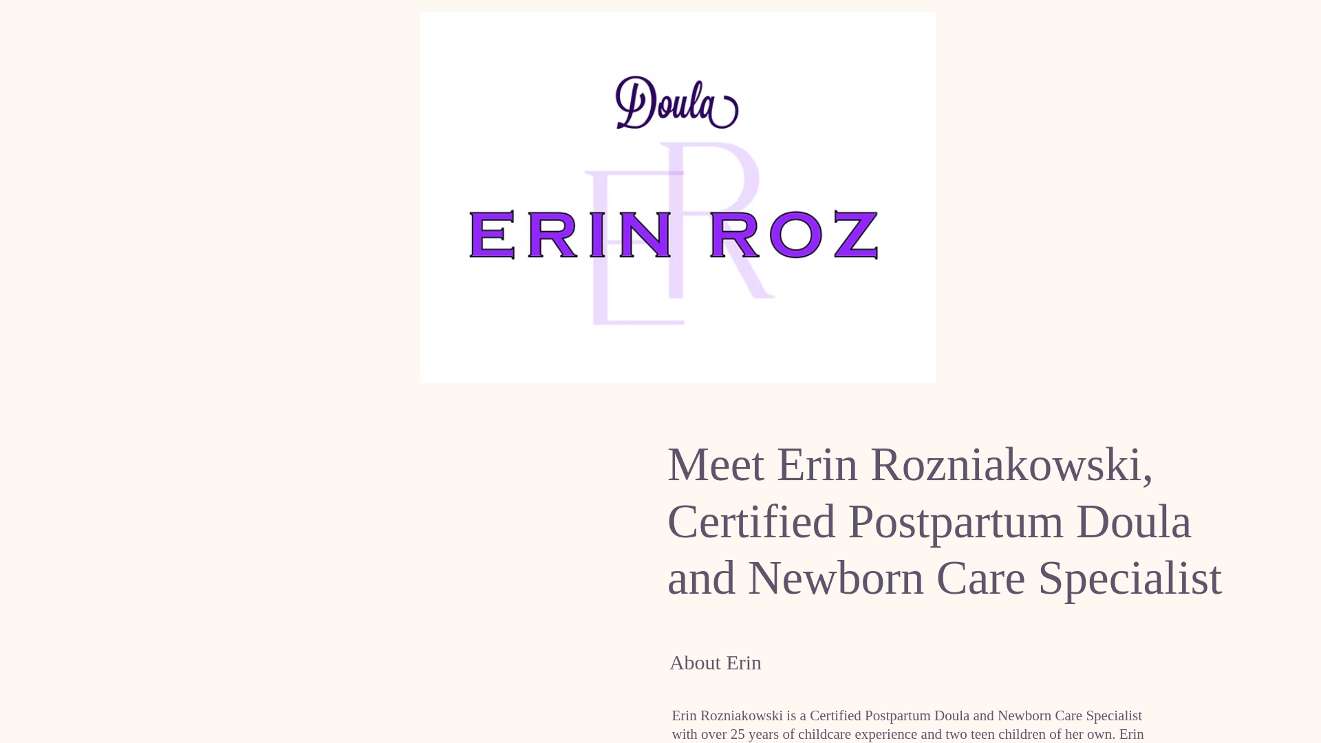 website screenshot of https://doulaerinroz.com/