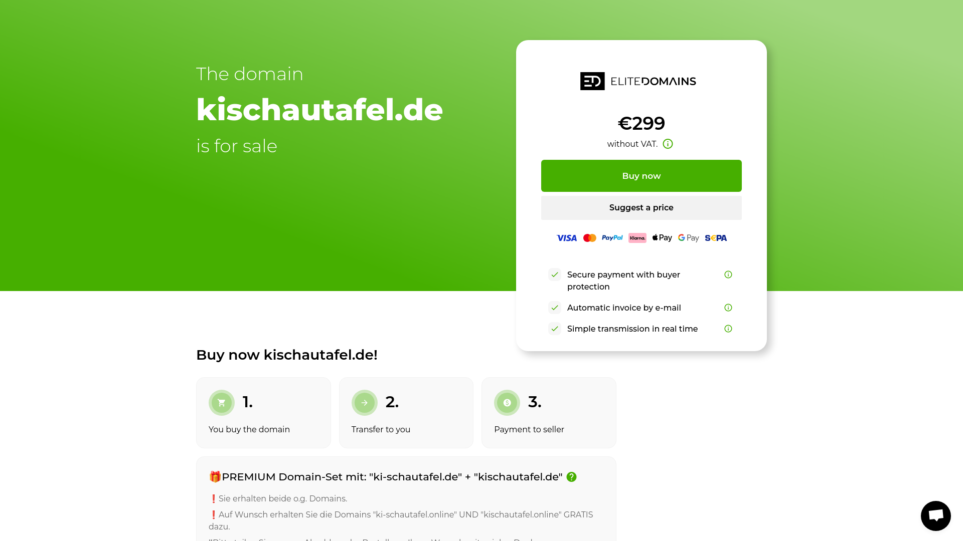 website screenshot of https://kischautafel.de/